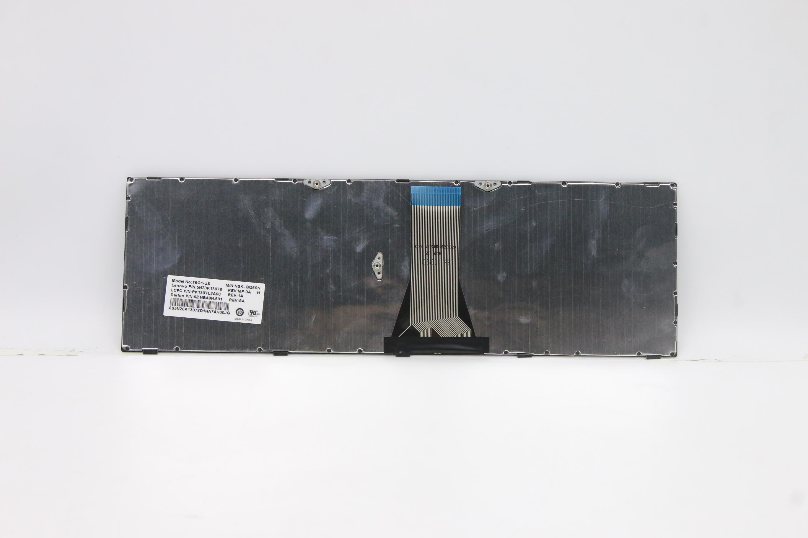 5N20K13078 - Original Lenovo US102KeyT6G1DFBlkKLightSliverFrame