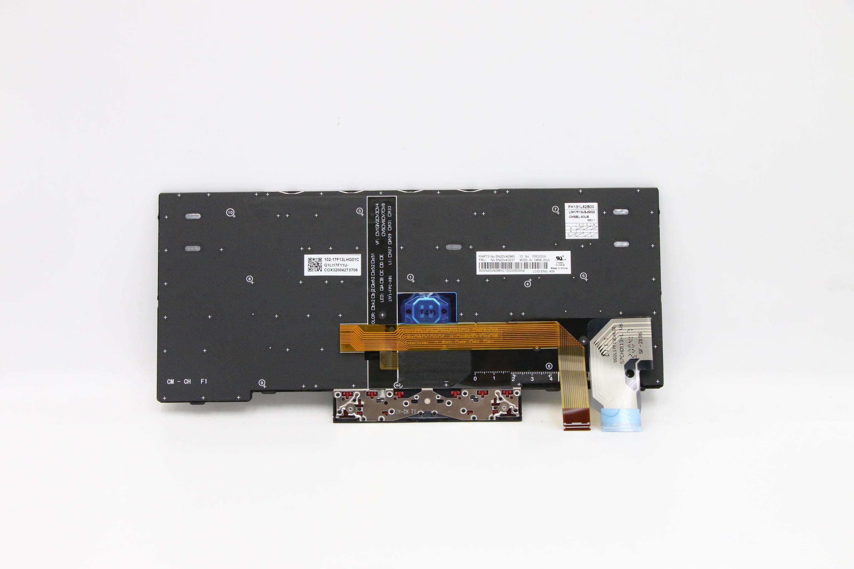 5N20V43037 - Original Lenovo Keyboard Internal, English, Black, Backlight