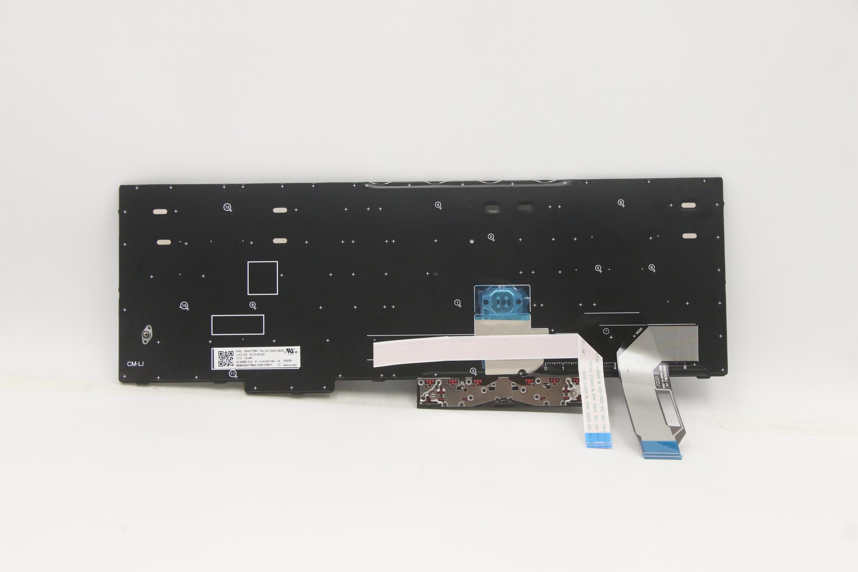 5N20V78035 - Original Lenovo Keyboard Internal, English, Non_Backlight, Black, with Number