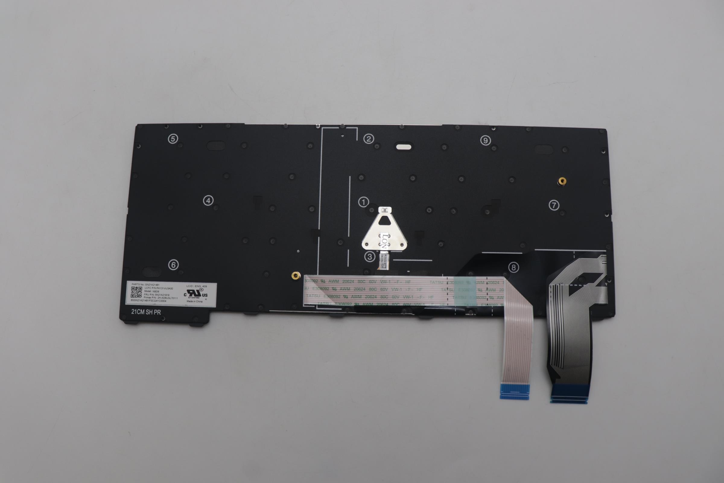 5N21A21919 - Original Lenovo Keyboard Internal, English, Black, Non_Backlight