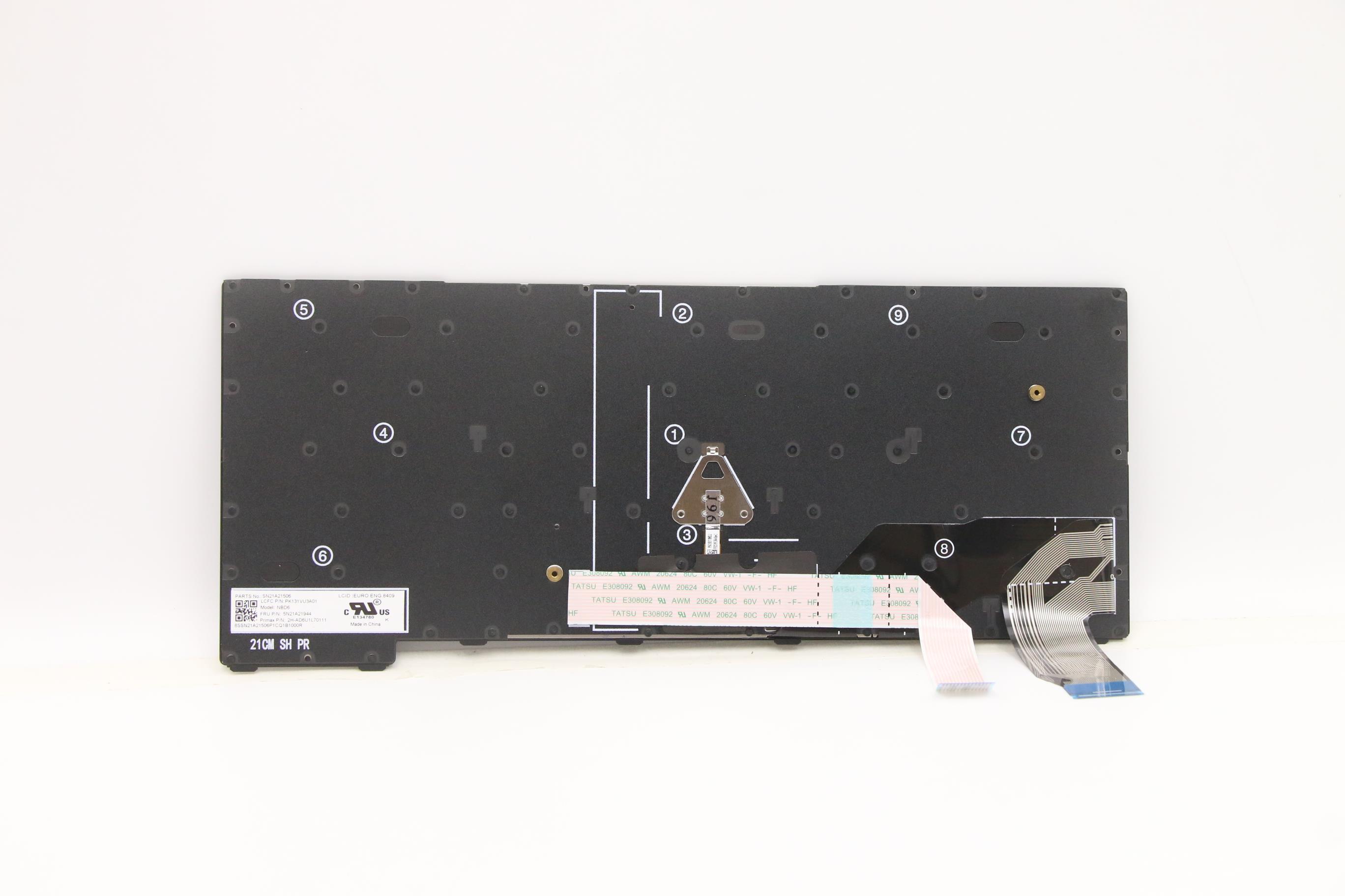 5N21A21944 - Original Lenovo Keyboard Internal, English Euro, Non_Backlight, Black