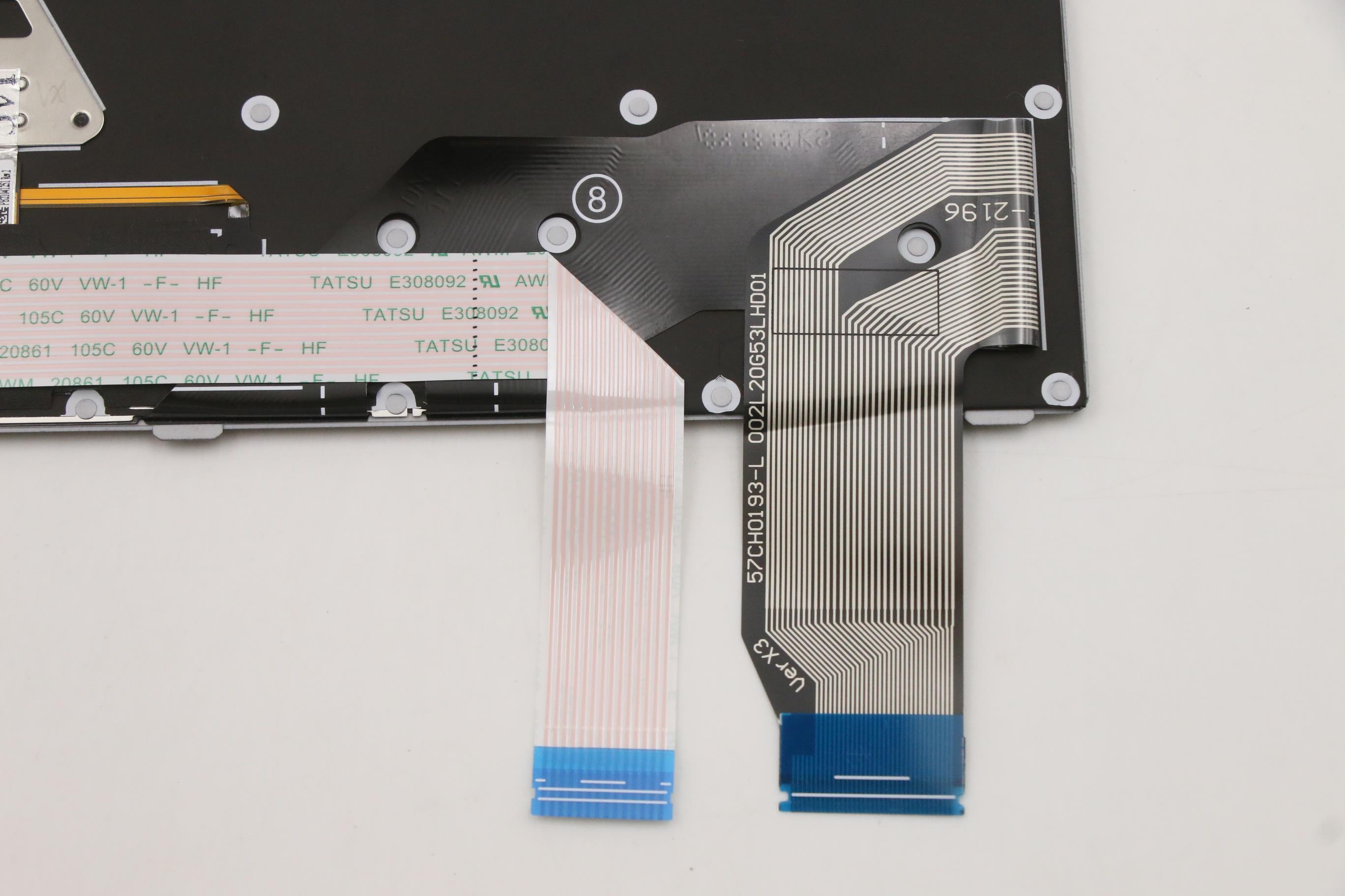 Genuine Lenovo Keyboard 5N21A21957 Shrunk Top Backlight, Gra