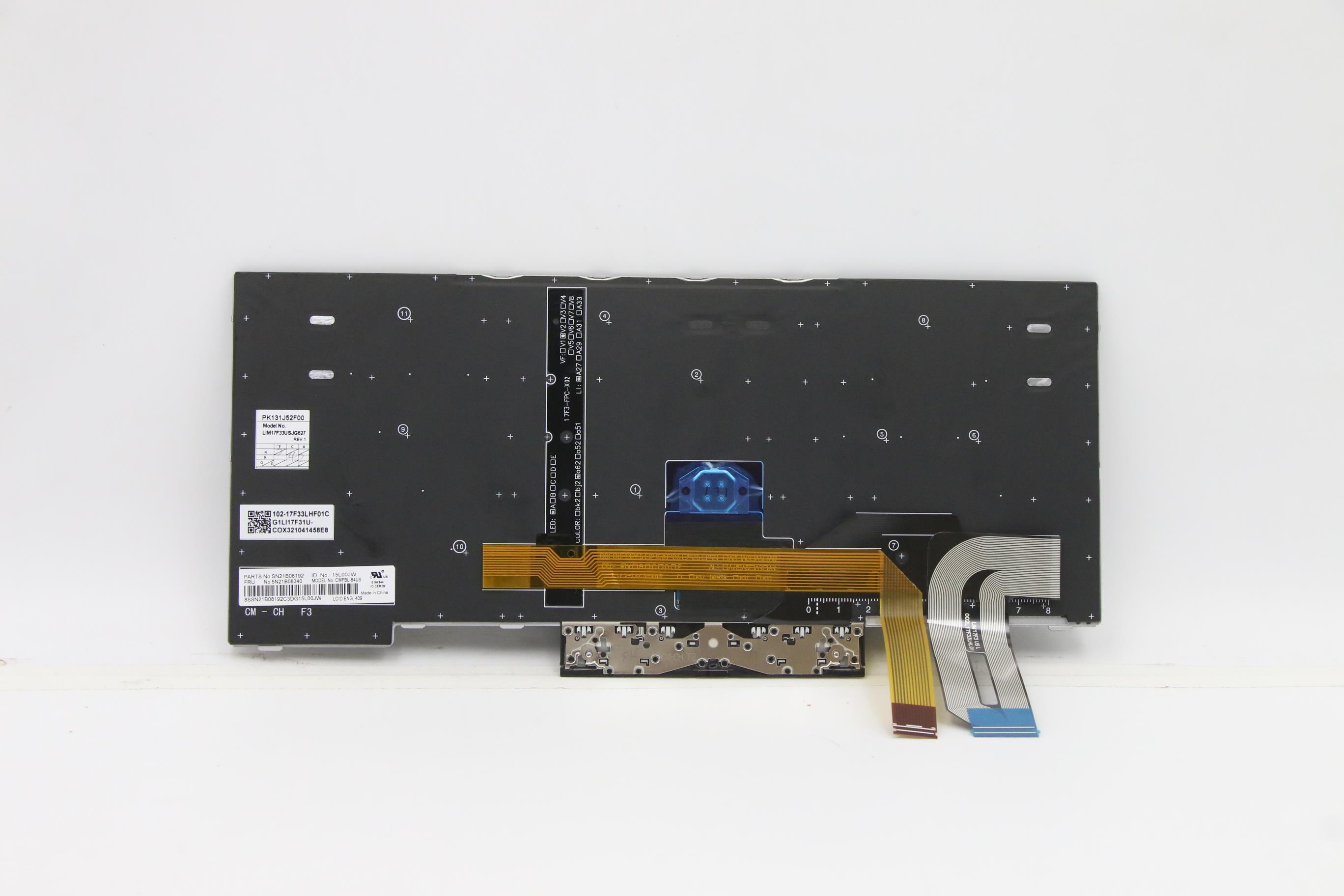 5N21B08340 - Original Lenovo Keyboard Internal, English, Gray, Backlight