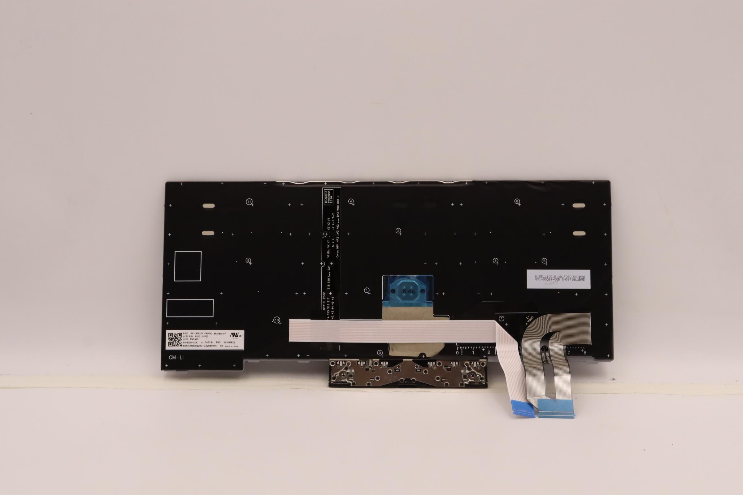 5N21B08377 - Original Lenovo Keyboard Internal, English, Grey, Backlight