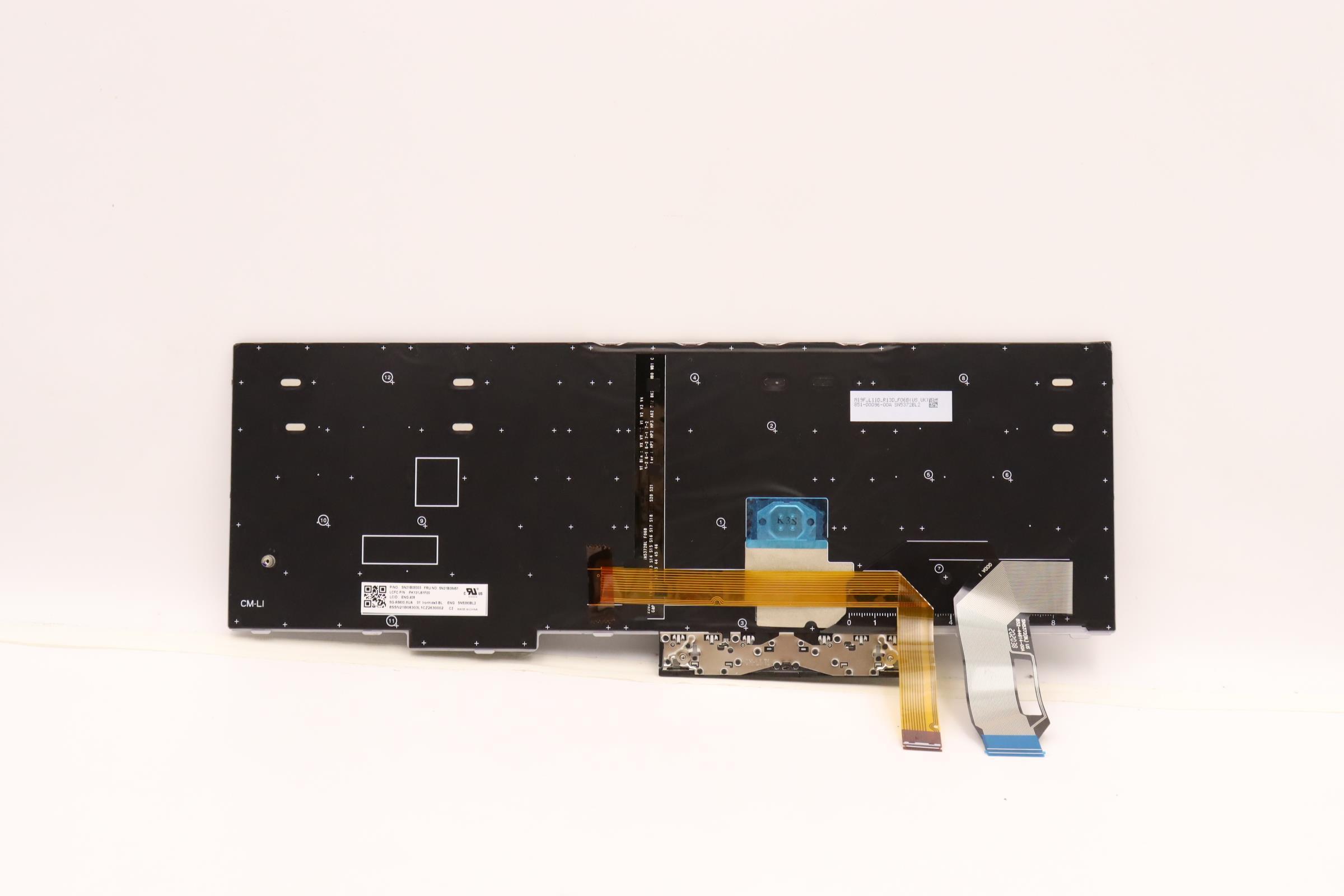 5N21B08451 - Original Lenovo Keyboard Internal, English, Backlight, Grey, with Number