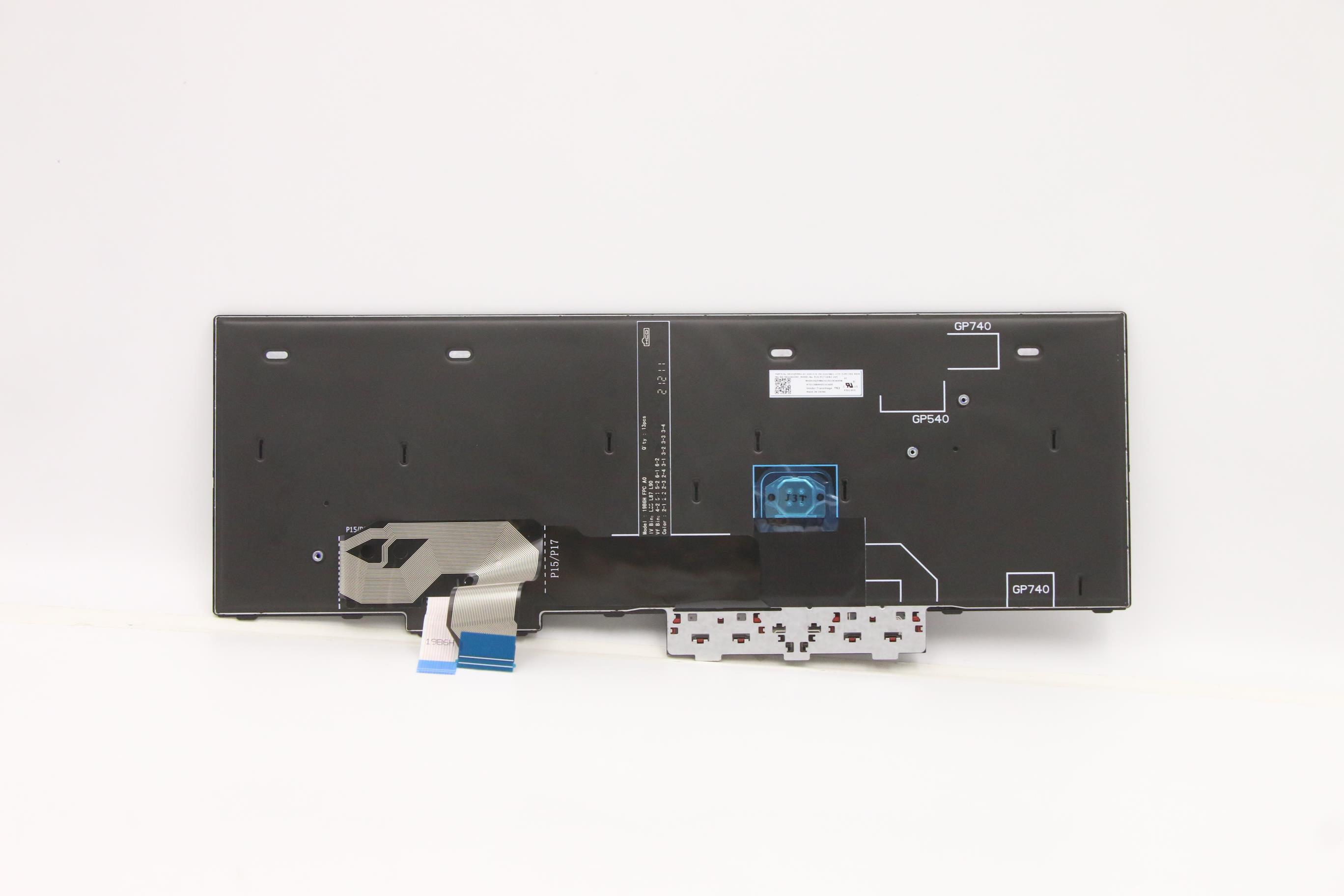 5N21B44390 - Original Lenovo Keyboard Internal, English Euro, Black, Backlight, with Number
