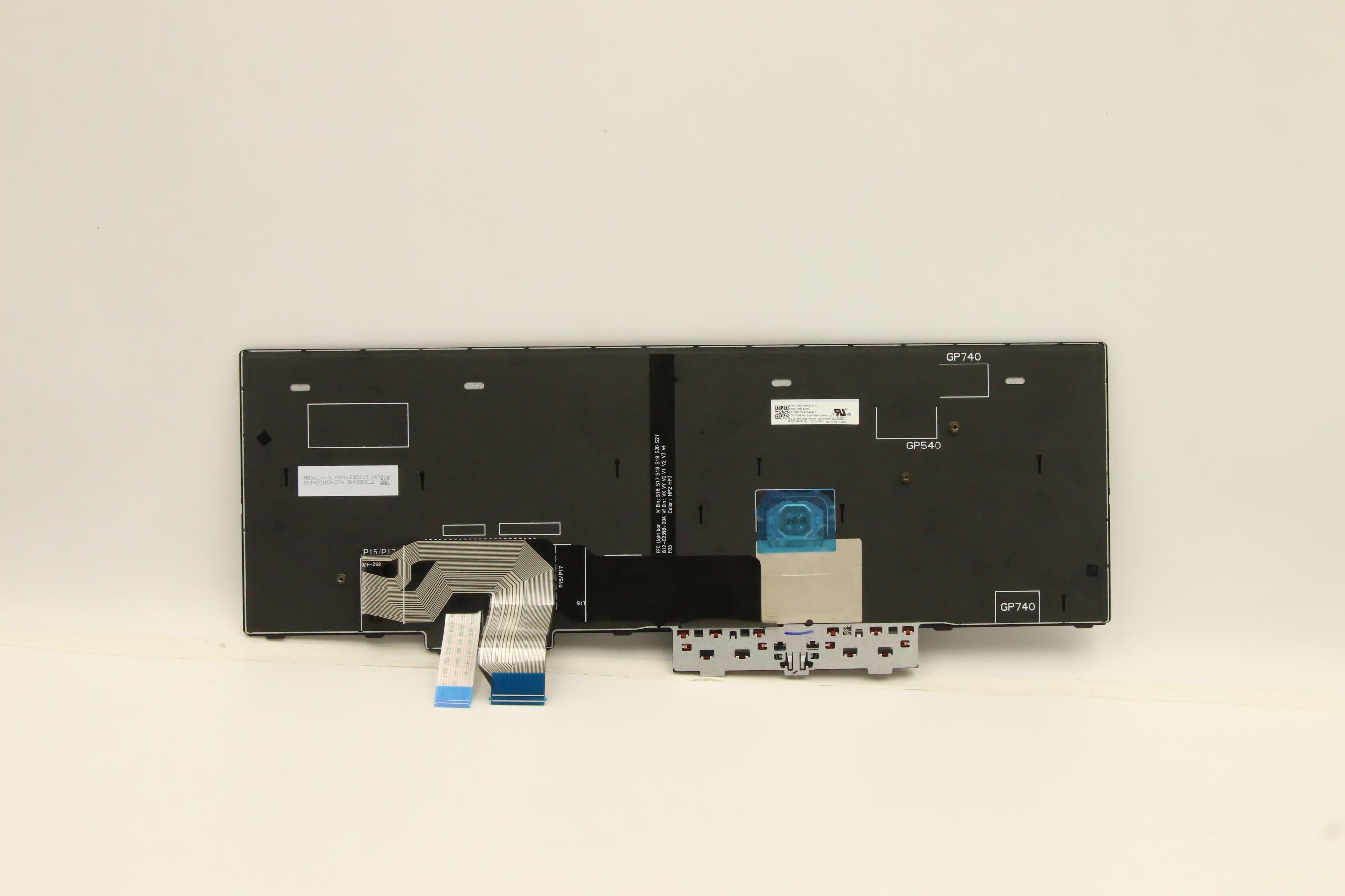 5N21B44427 - Original Lenovo Keyboard Internal, English, Euro, Black, Backlight, with Number