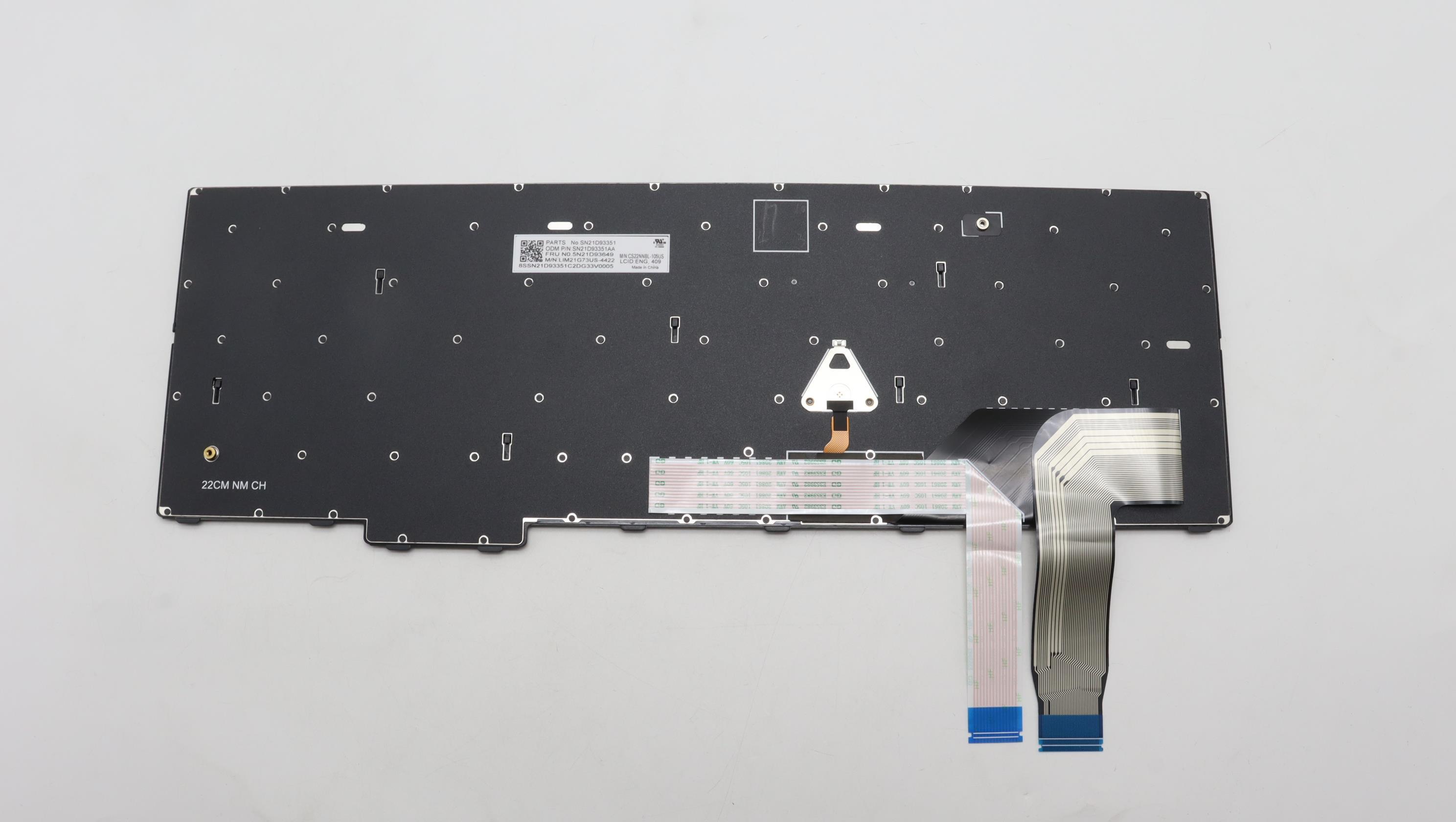 5N21D93649 - Original Lenovo Keyboard Internal, English, Black, Non_Backlight, with Number