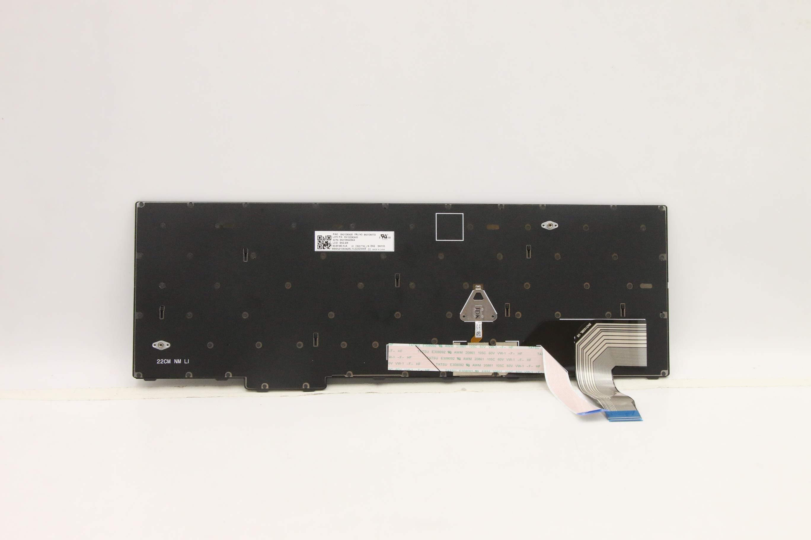 5N21D93723 - Original Lenovo Keyboard Internal, English, Black, Non_Backlight, with Number