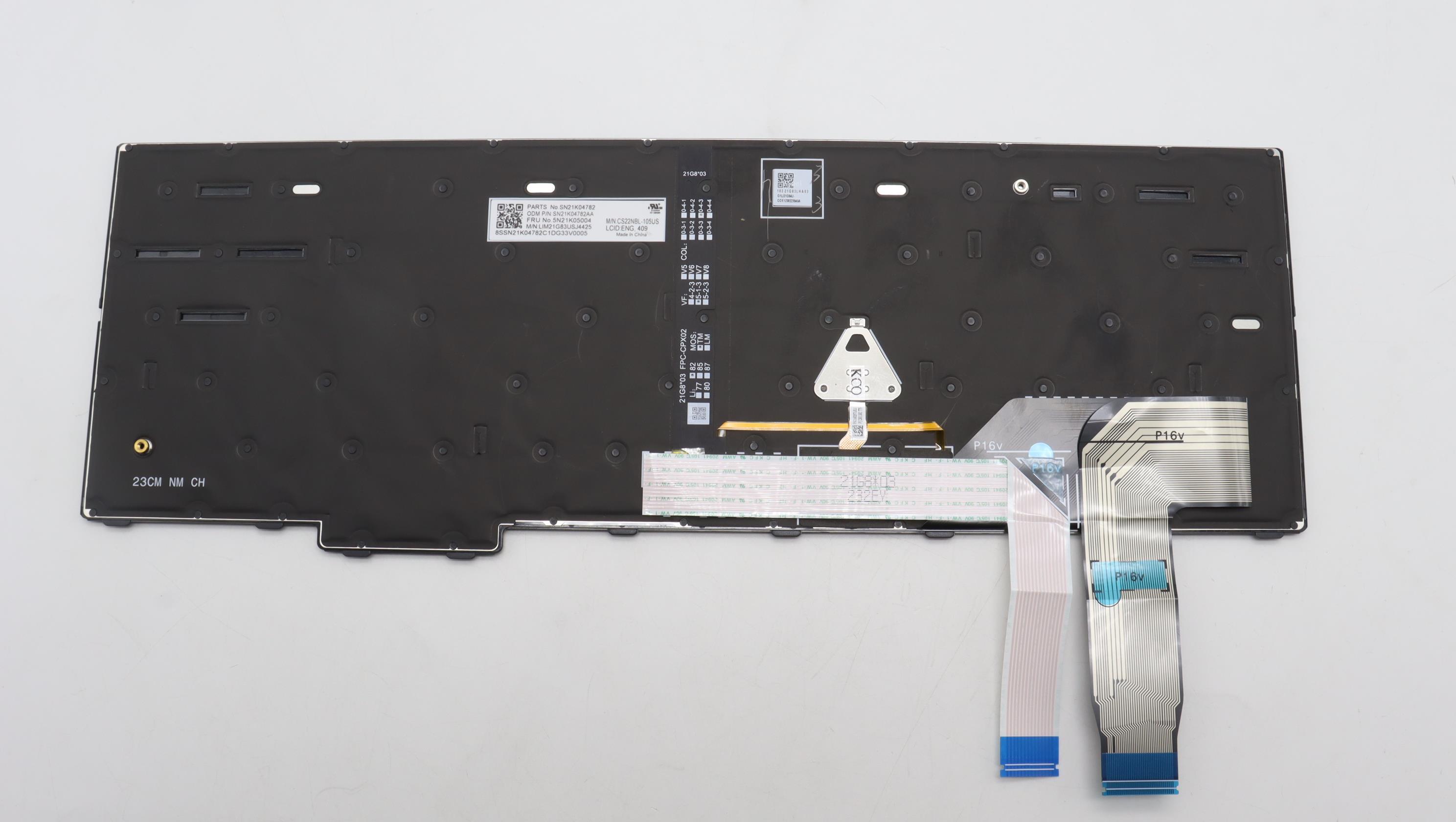 5N21K05004 - Original Lenovo Keyboard Internal, English, Backlight, Black, with Number