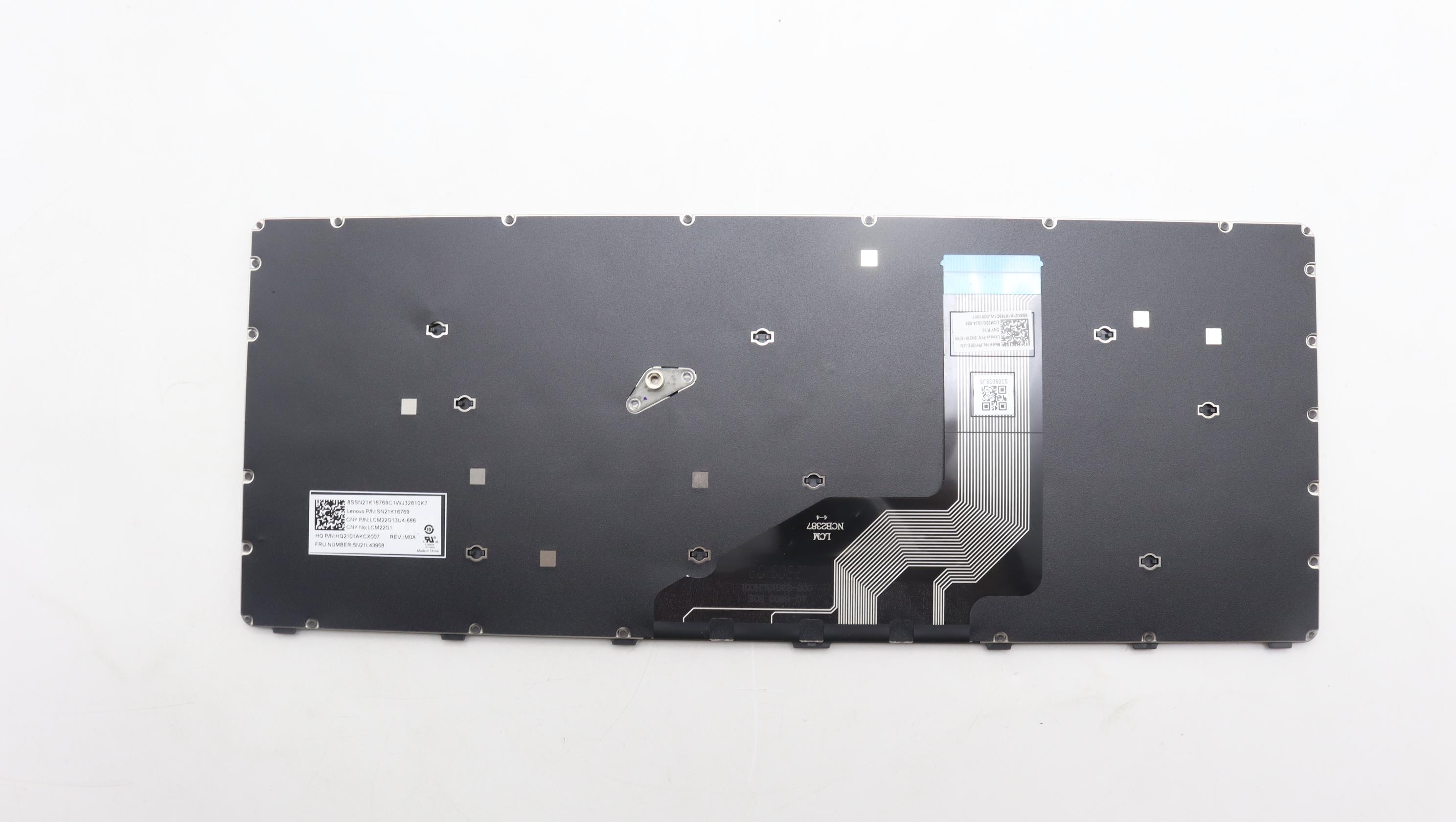 5N21L43958 - Original Lenovo Keyboard Internal, English, Euro, Grey, Non_Backlight