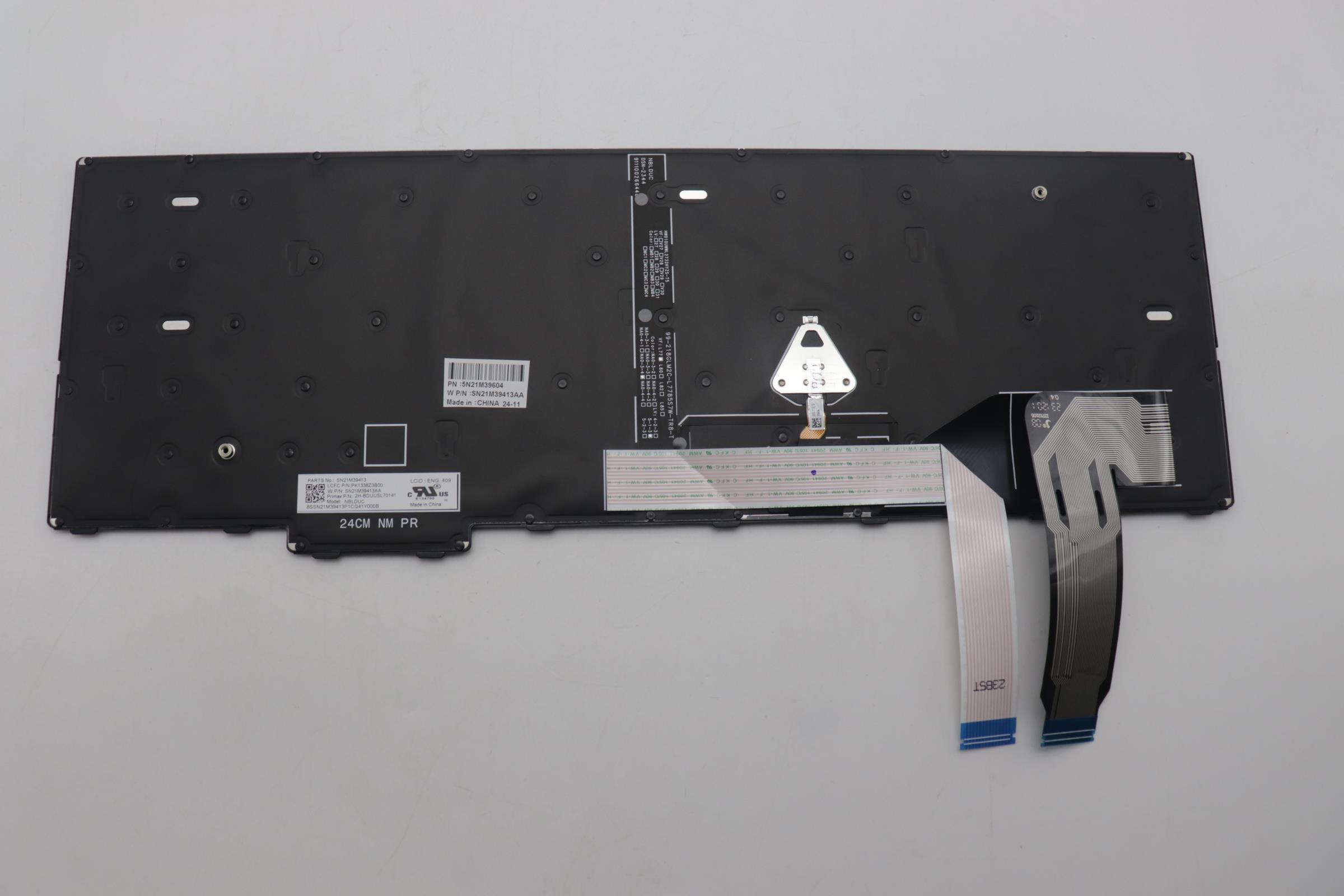 5N21M39604 - Original Lenovo Keyboard Internal, English, Black, Backlight, with Number