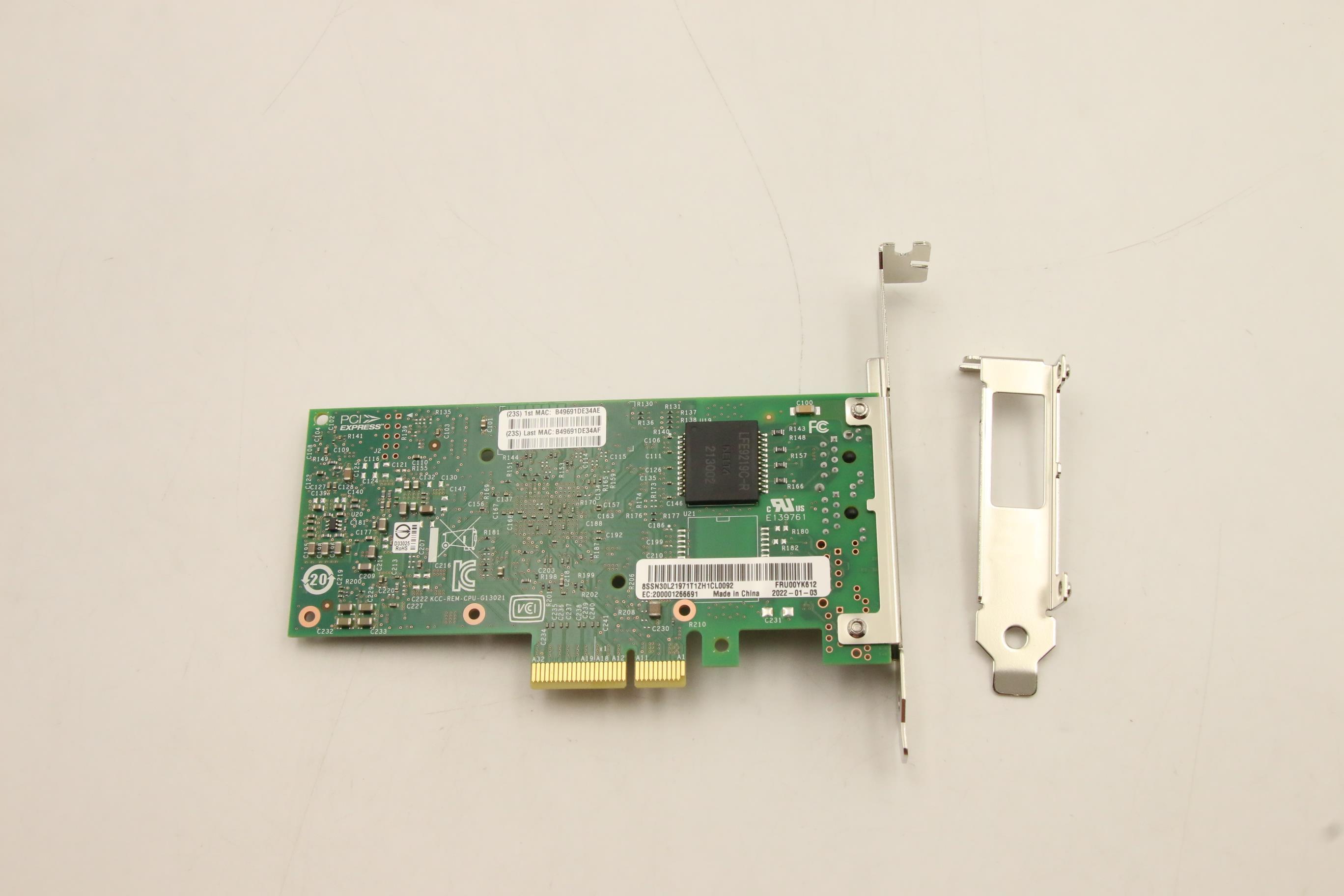 5N31B02418 - Original Lenovo FRU Intel Eth AdapterI350-T2