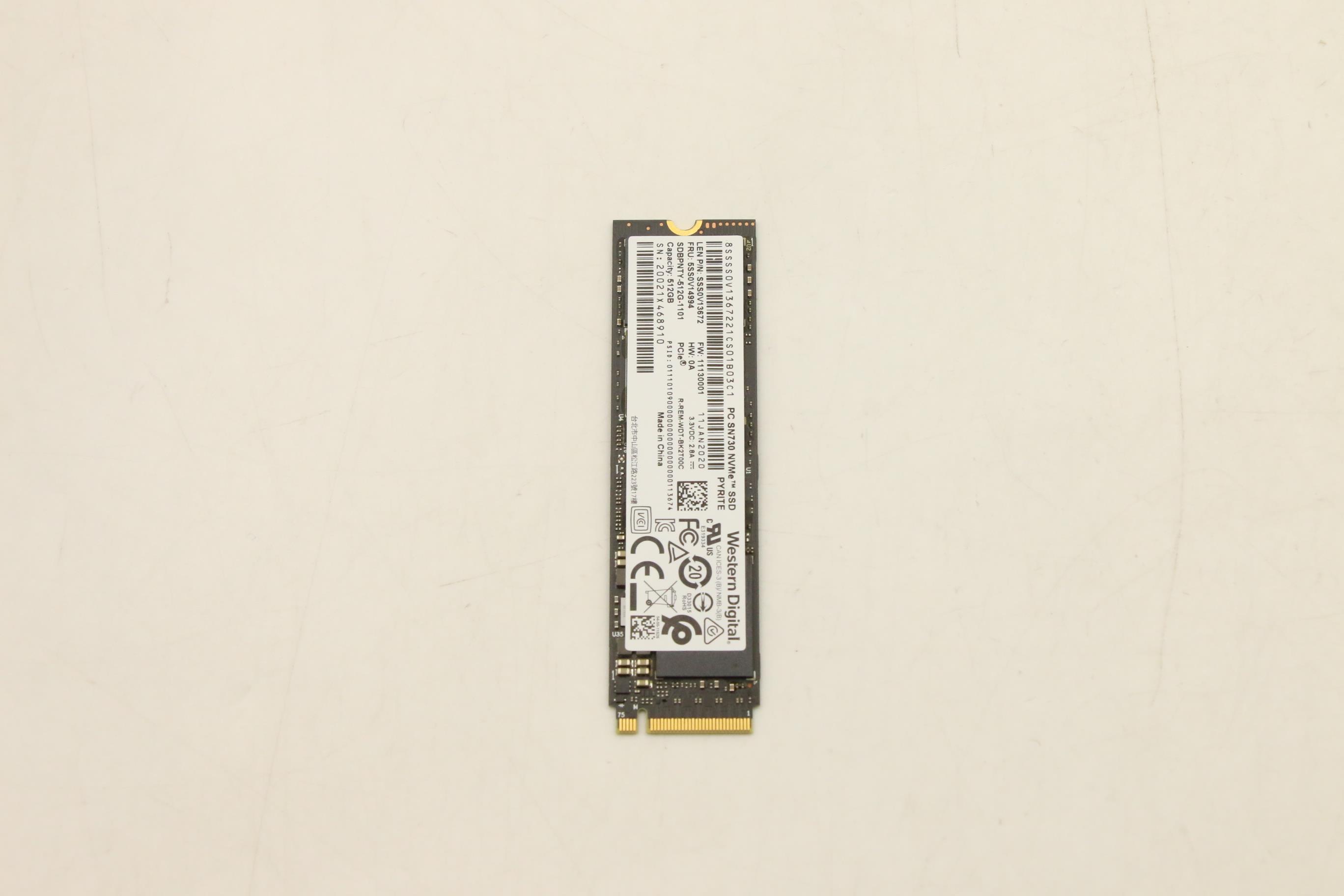 Lenovo Part  Original Lenovo WD SN730 512G M.2 PCIe SSD