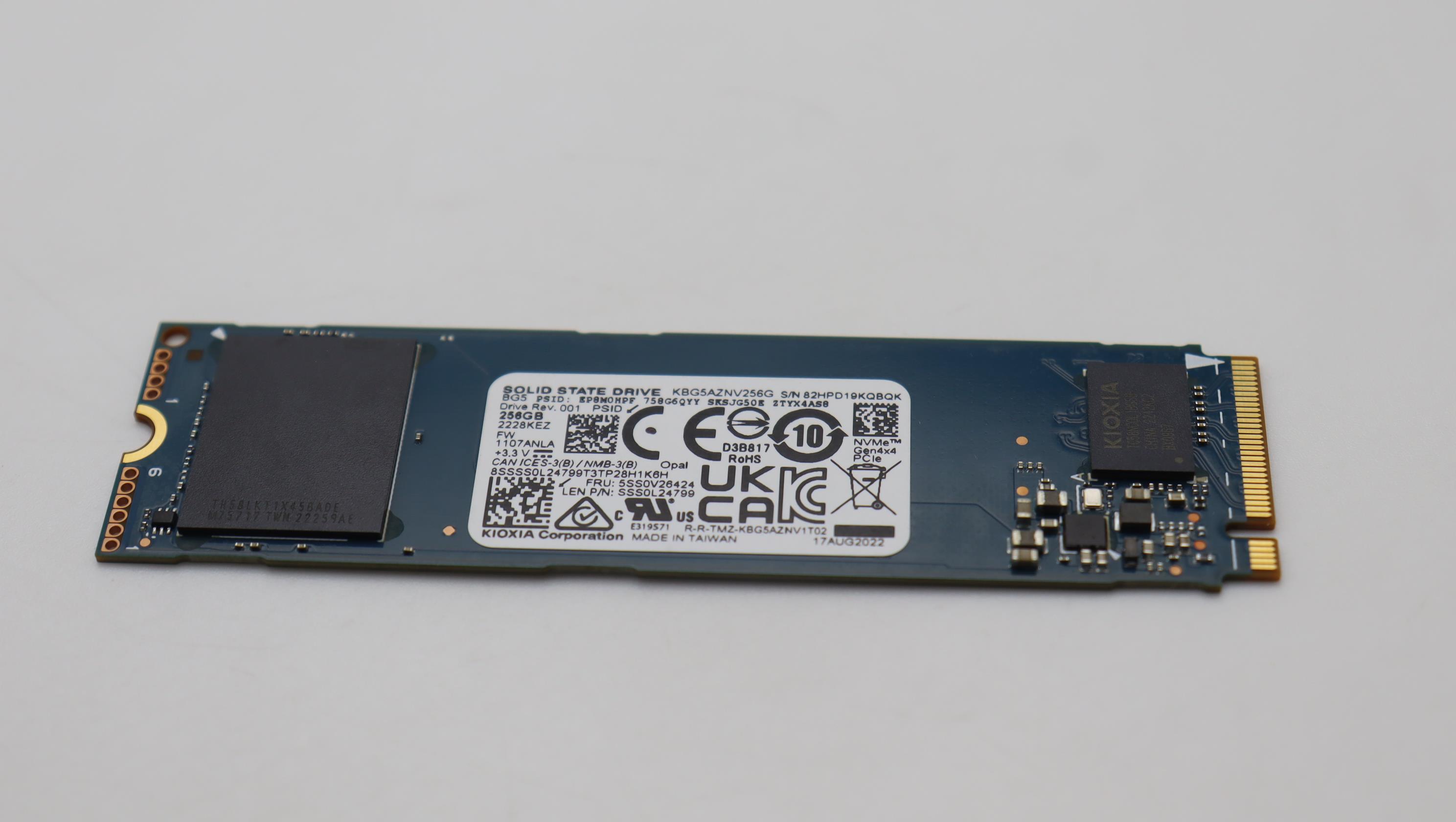5SS0V26424 - Original Lenovo SSD_ASM 256G,M.2,2280,PCIe4x4,KIX,OP