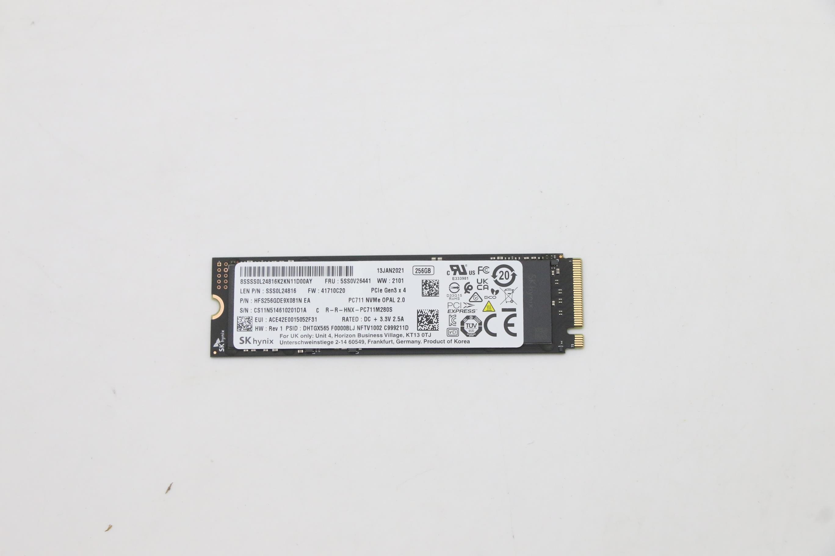 Lenovo ThinkPad X1 Carbon 9th Gen - (20XW, 20XX) Laptop SOLID STATE DRIVES - 5SS0V26441