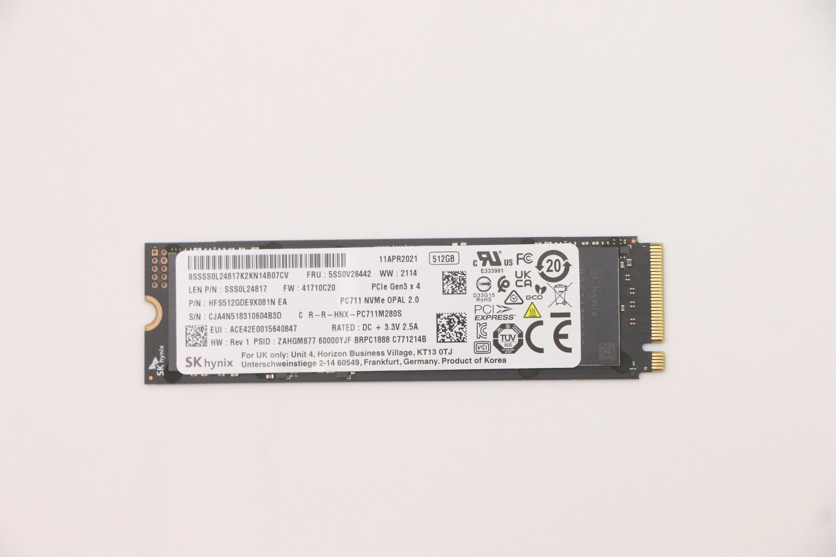 Lenovo ThinkPad T14 Gen 2 (20W0, 20W1) Laptop SOLID STATE DRIVES - 5SS0V26442
