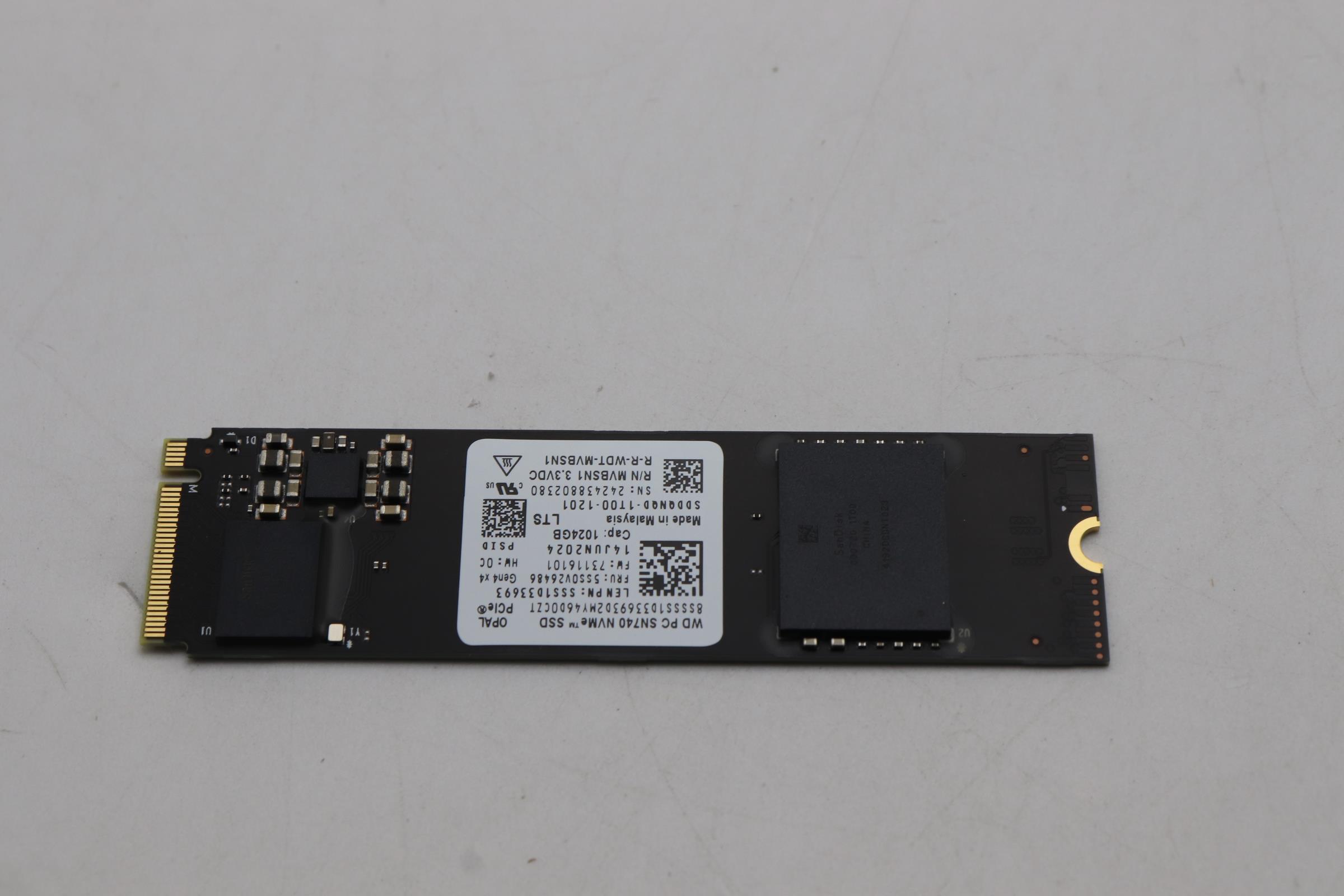 5SS0V26486 - Original Lenovo SSD_ASM 1T,M.2,2280,PCIe4x4,WD,OP,LTS