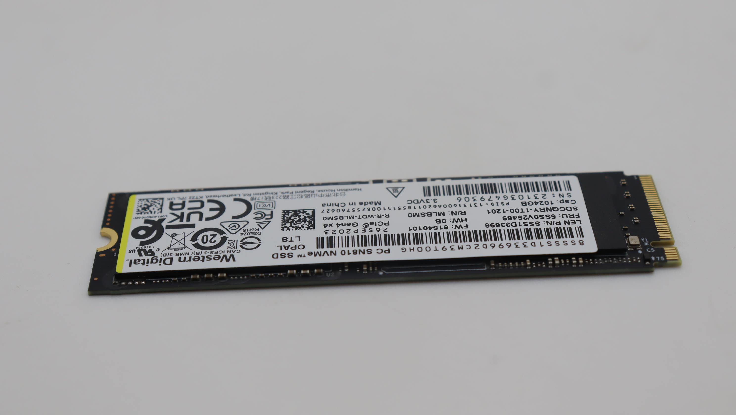 5SS0V26489 - Original Lenovo SSD_ASM 1T,M.2,2280,PCIe4x4,WD,OP,LTS