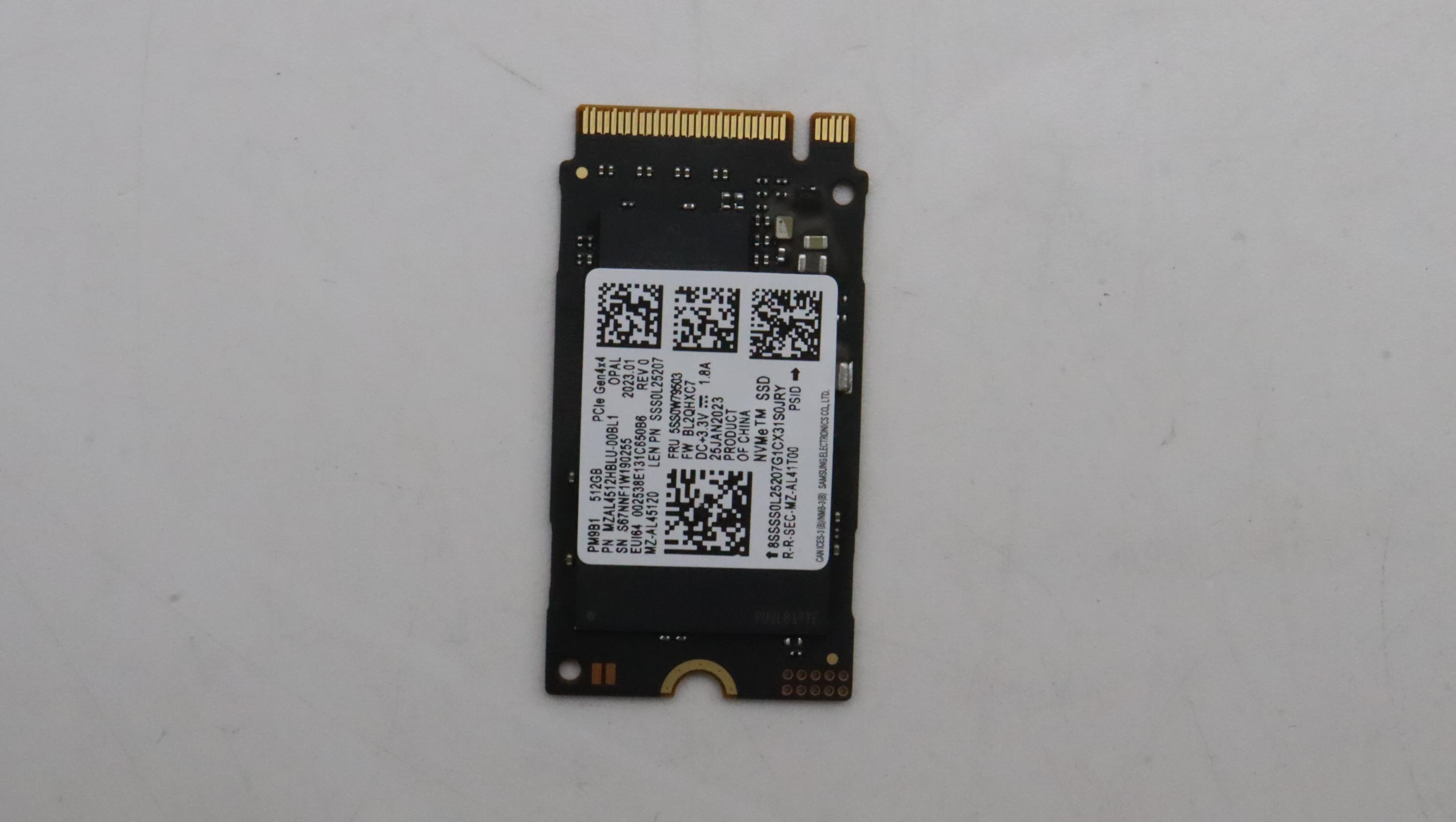 5SS0W79503 - Original Lenovo SSD_ASM 512G,M.2,2242,PCIe4x4,SAM,OPAL