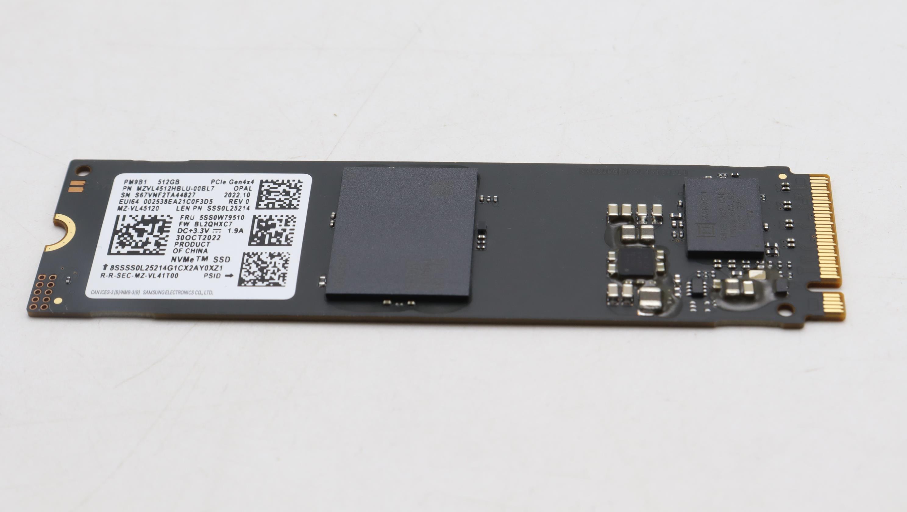 Lenovo Part  Original Lenovo SSD_ASM 512G,M.2,2280,PCIe4x4,SAM,OPAL