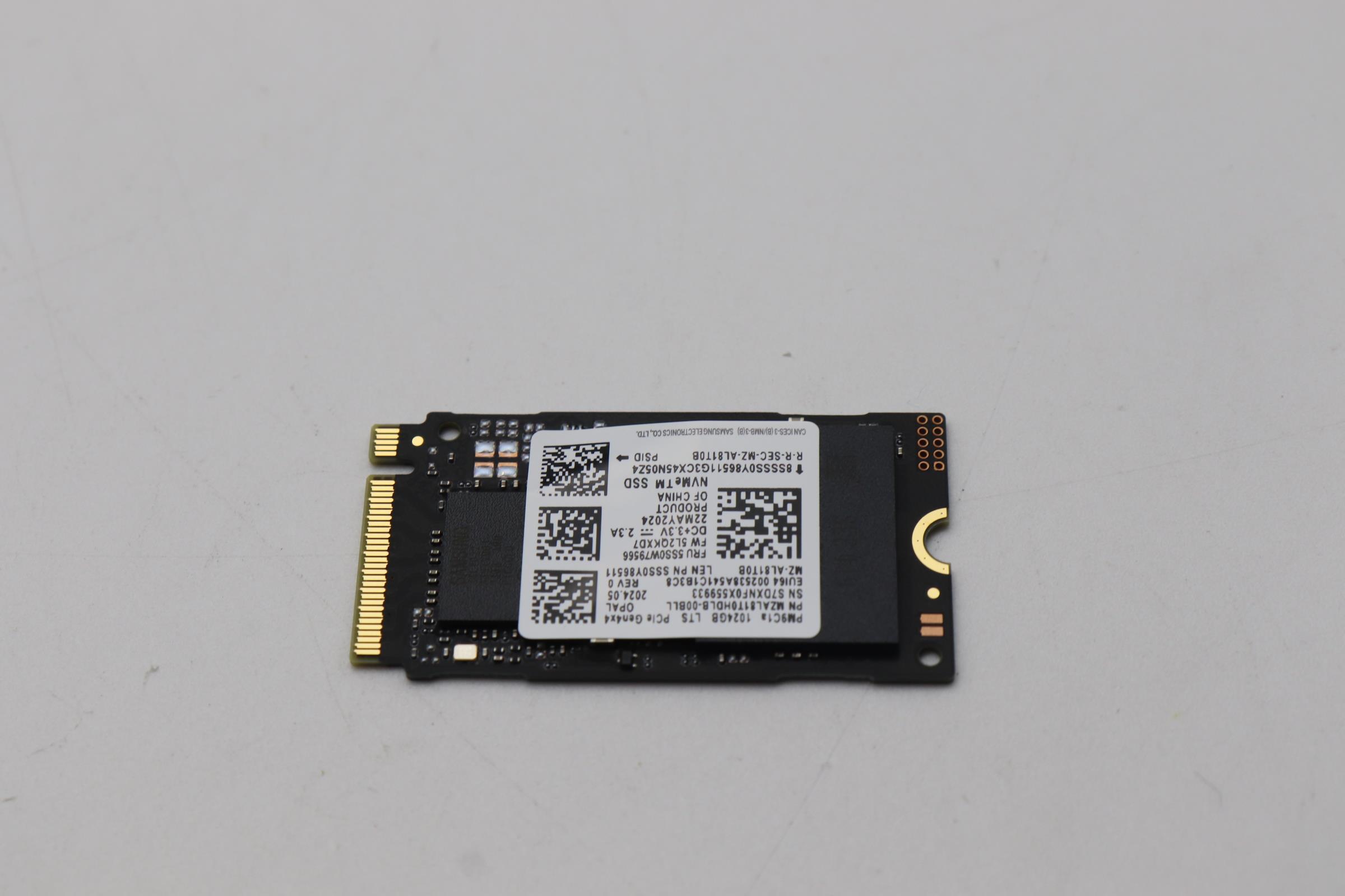 5SS0W79566 - Original Lenovo SSD ASM 1T, M.2, 2242, LTS, PCIe4x4, SAM, OP