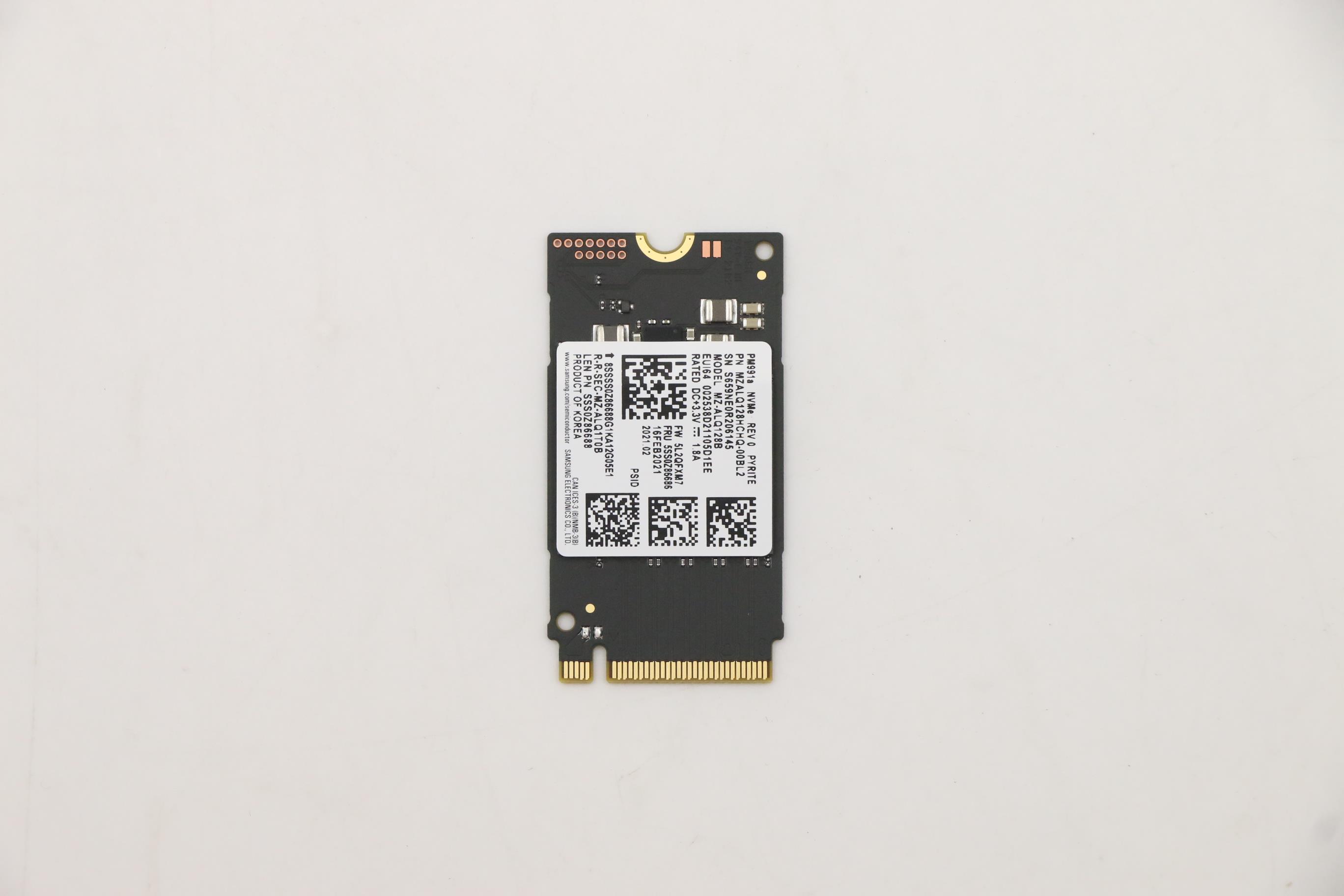 5SS0Z86686 - Original Lenovo Samsung PM991A 128GB MZALQ128HCHQ-00BL2 M.2 PCIe 2242 gen3*4 SSD