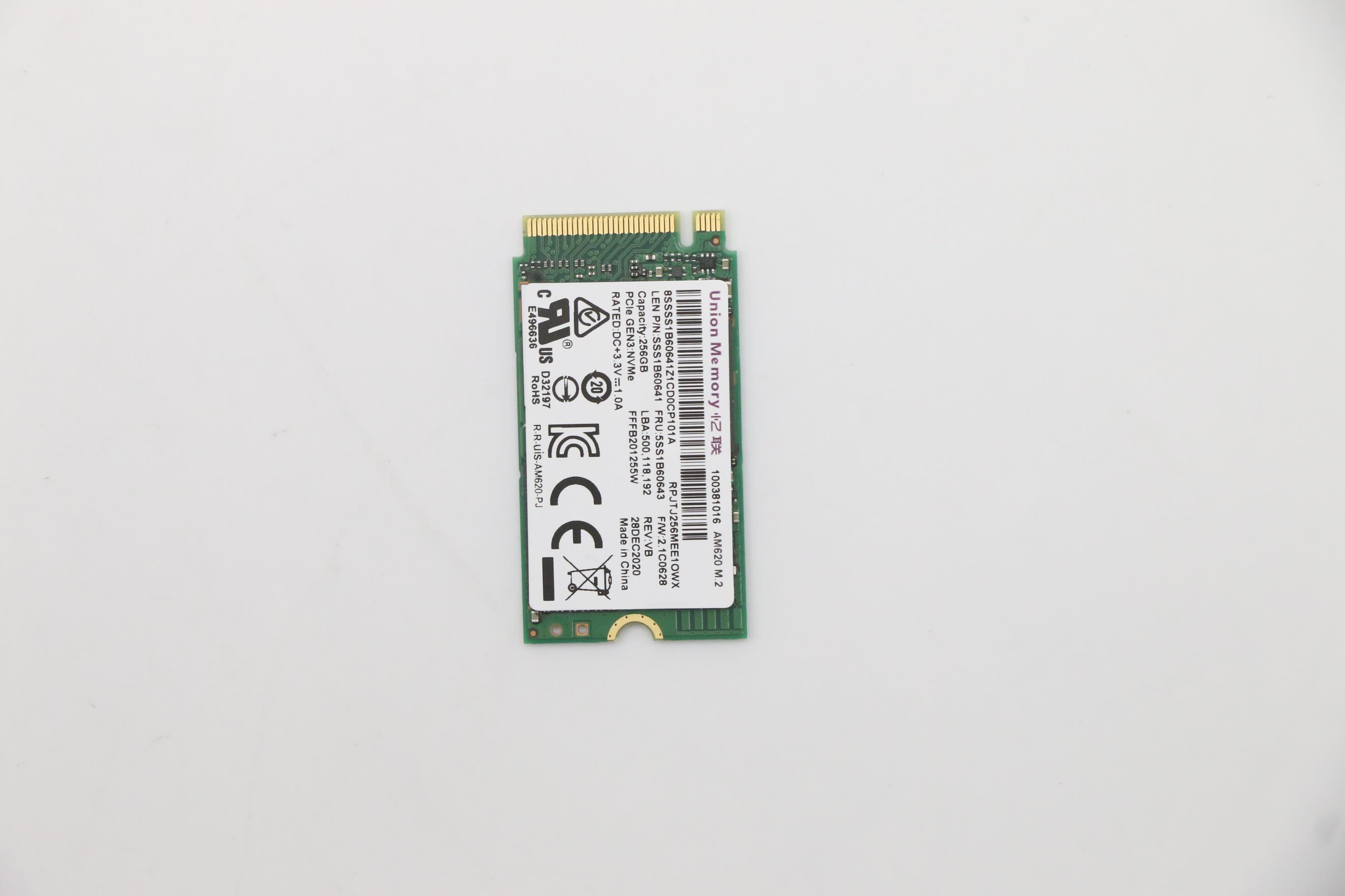 Lenovo Part  Original Lenovo UMIS AM620 256GB PCIe 2242 RPJTJ256MEE1OWX SSD EMI