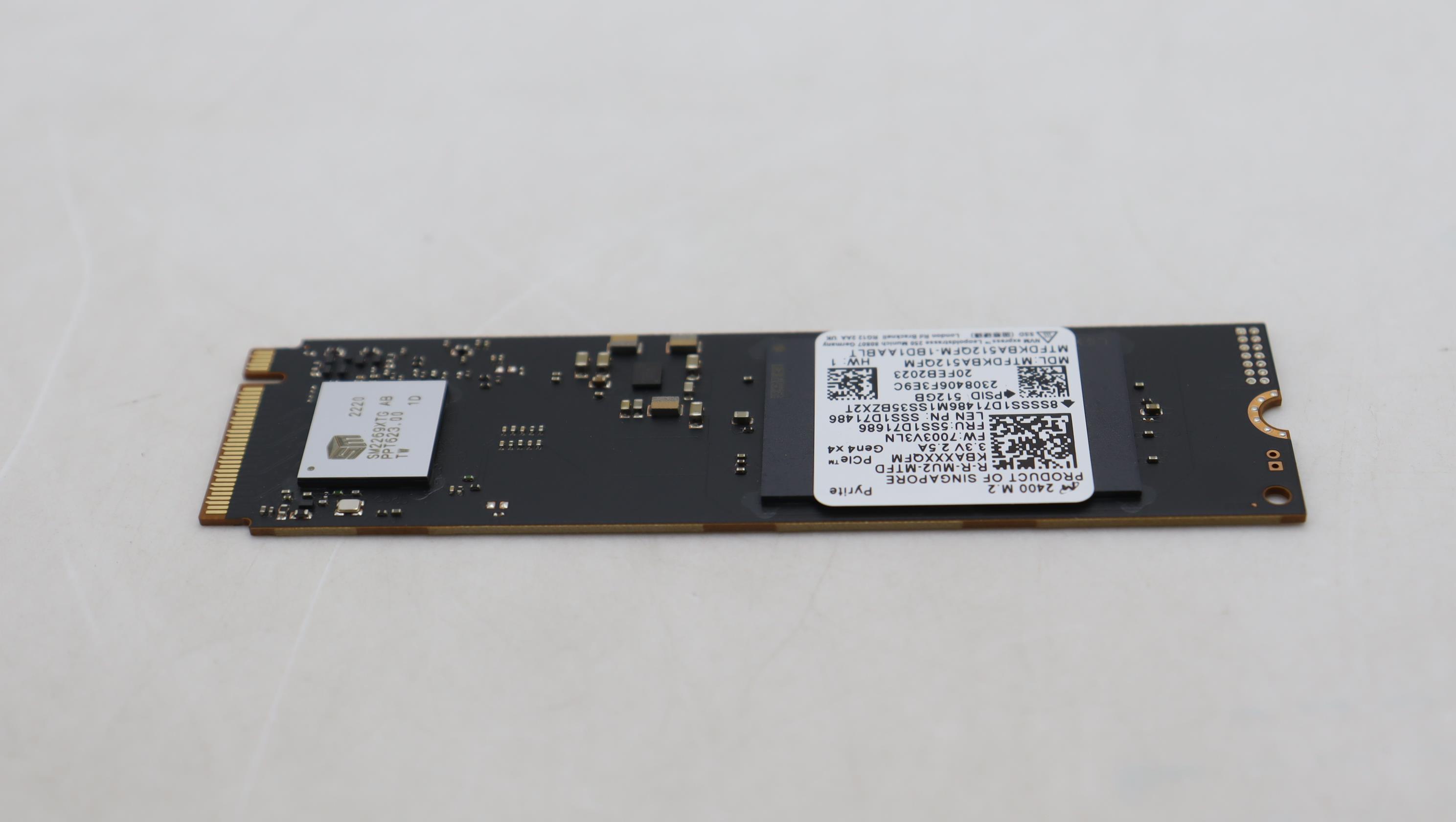 Lenovo Part  Original Lenovo SSD_ASM 512G,M.2,2280,PCIe4x4,MIC,STD