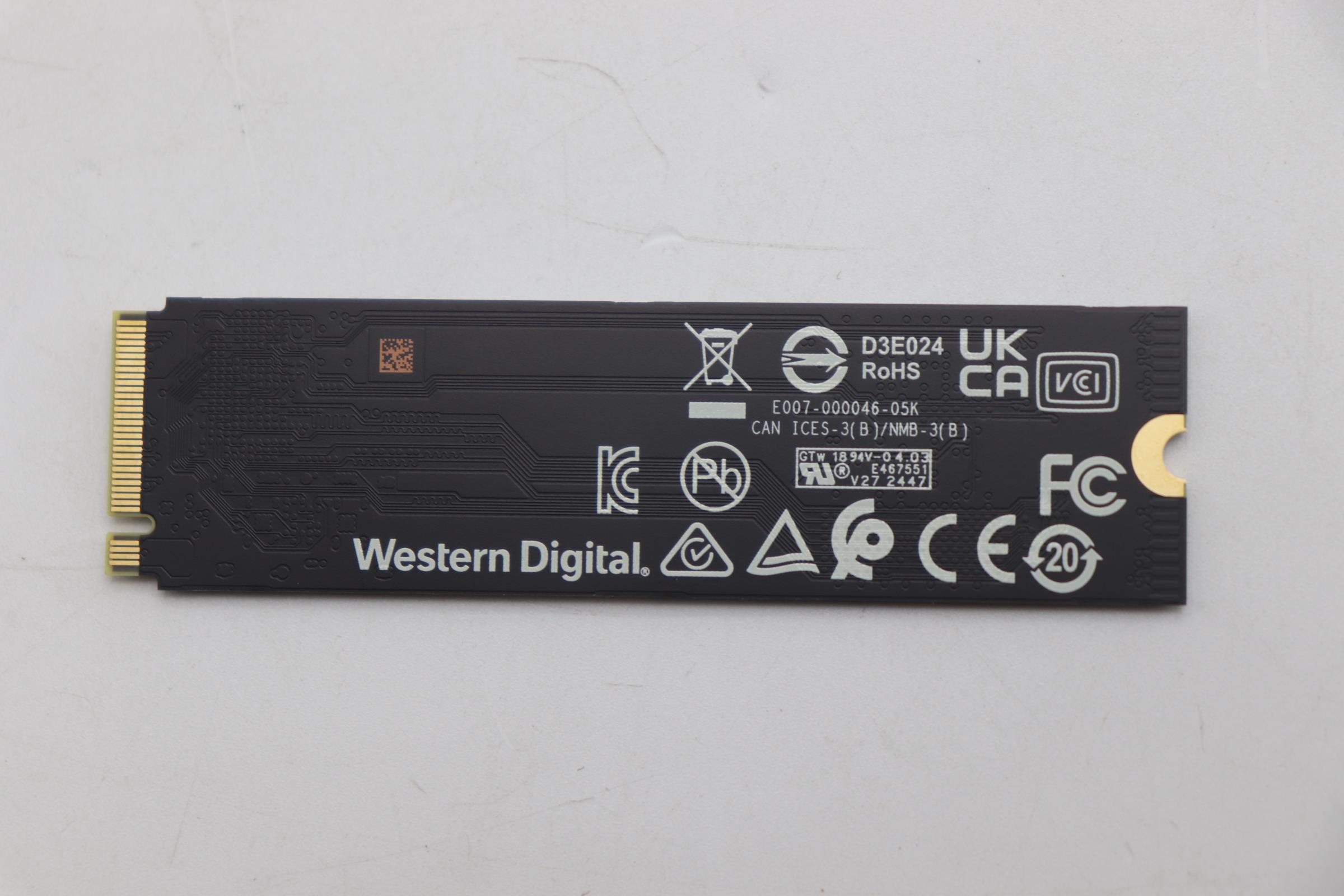 5SS1F20656 - Original Lenovo SSD_ASM 1T,M.2,2280,LTS,PCIe4x4,WD,QLC