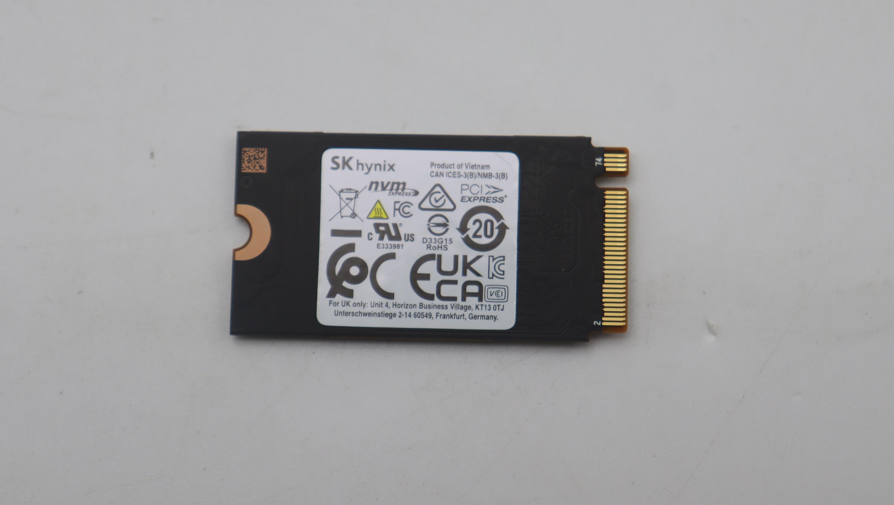 5SS1F28987 - Original Lenovo SSD SKH M.2 256G 2242 PCIe G4V x4