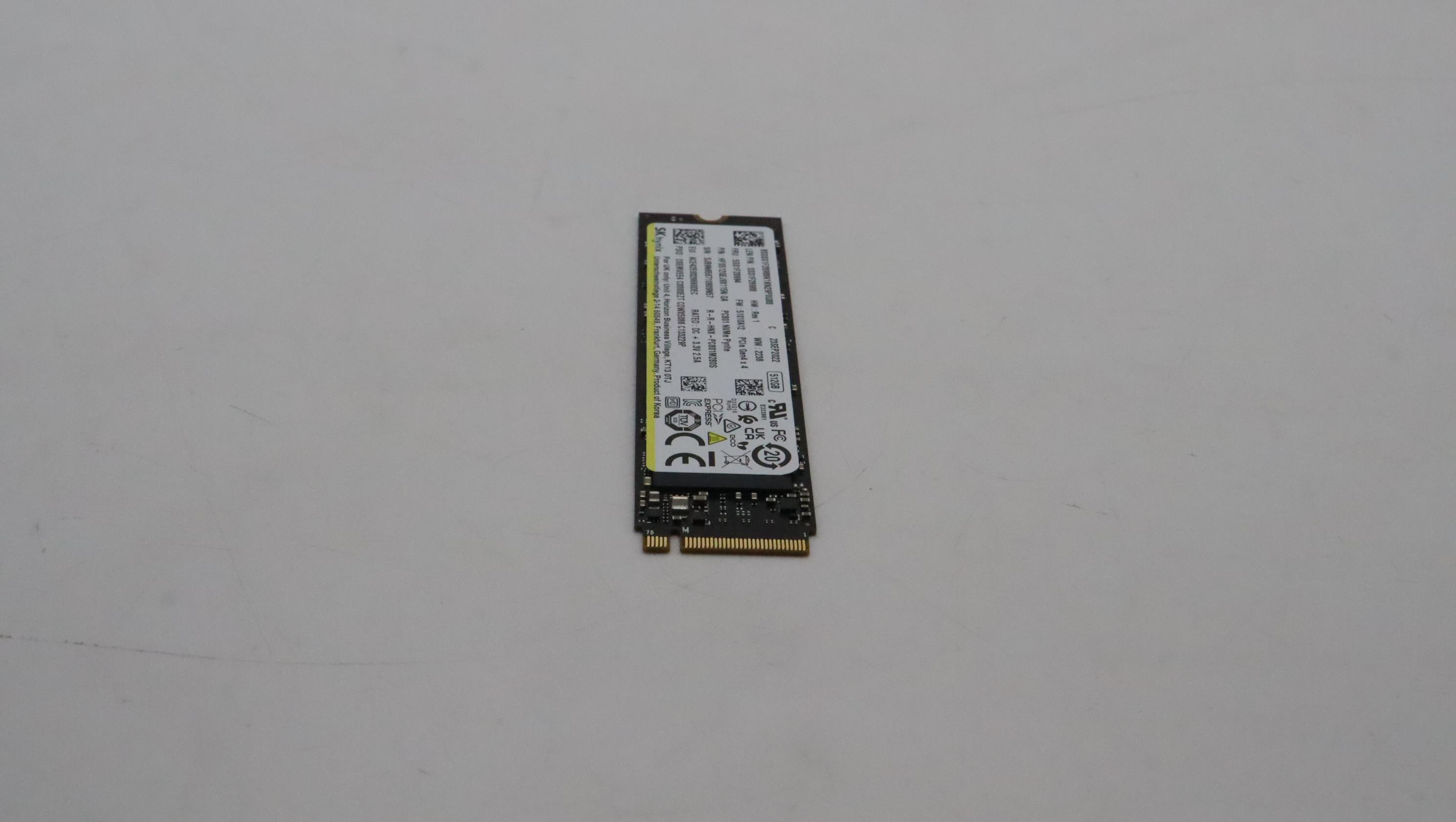Lenovo Part  Original Lenovo SSD SKH PC801 512G 2280 PCIe G4P x4