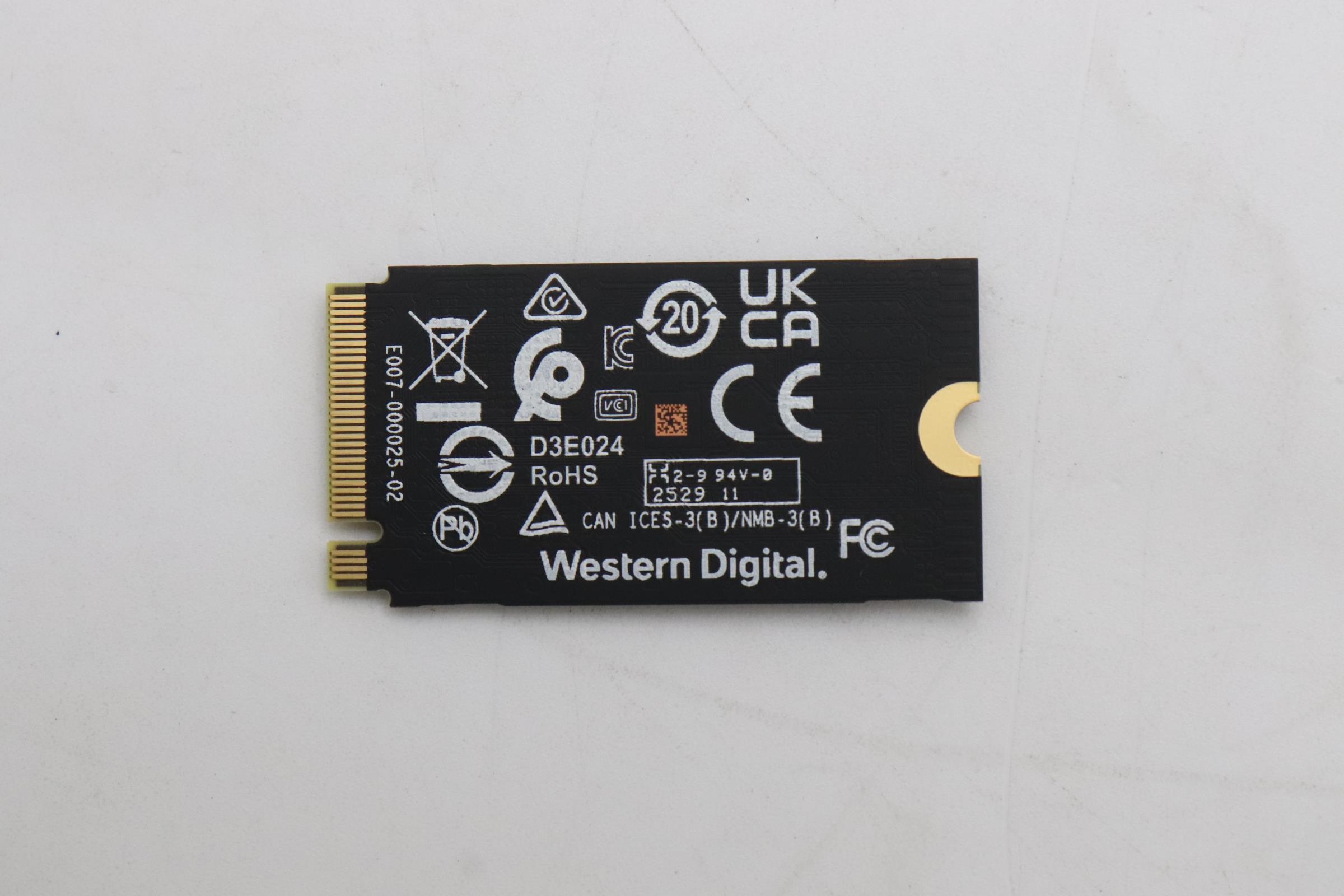 5SS1G97513 - Original Lenovo SSD WD M.2 512G 2242 PCIe G4V x4