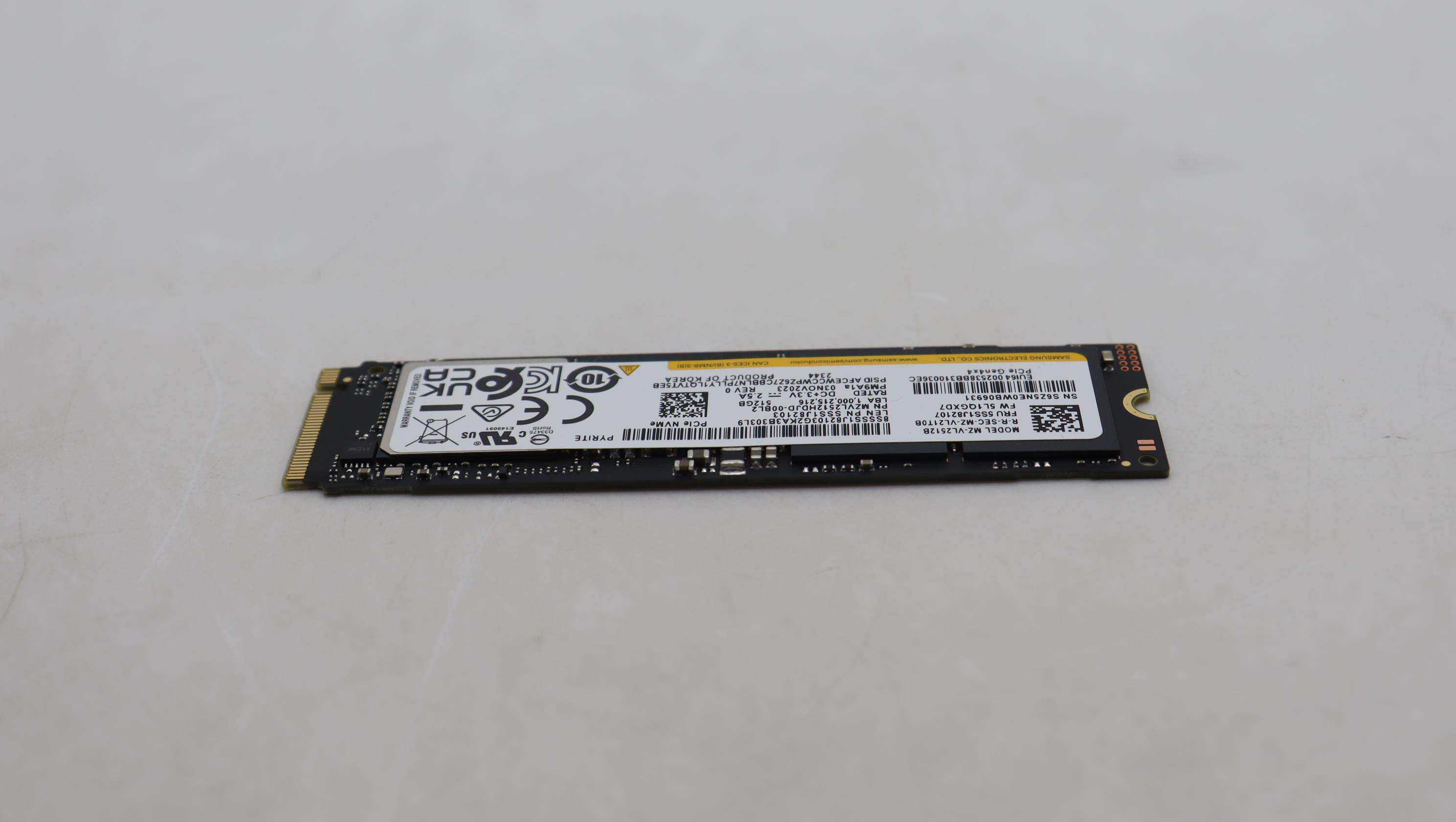 Lenovo Part  Original Lenovo SSD SAM PM9A1a 512G 2280 PCIe G4P x4