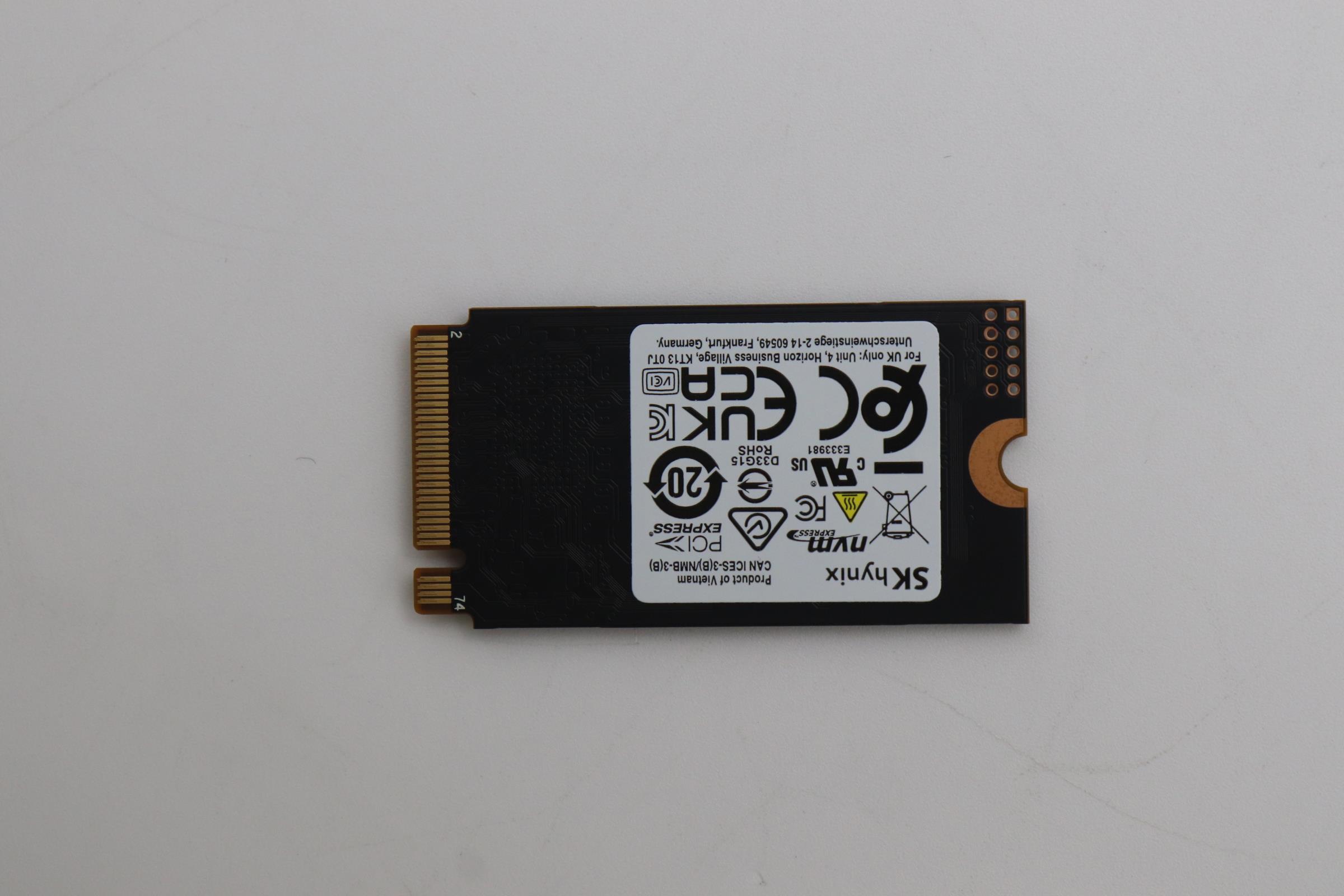 5SS1P00644 - Original Lenovo SSD SKH PVC10 256G 2242 PCIe G4V x4