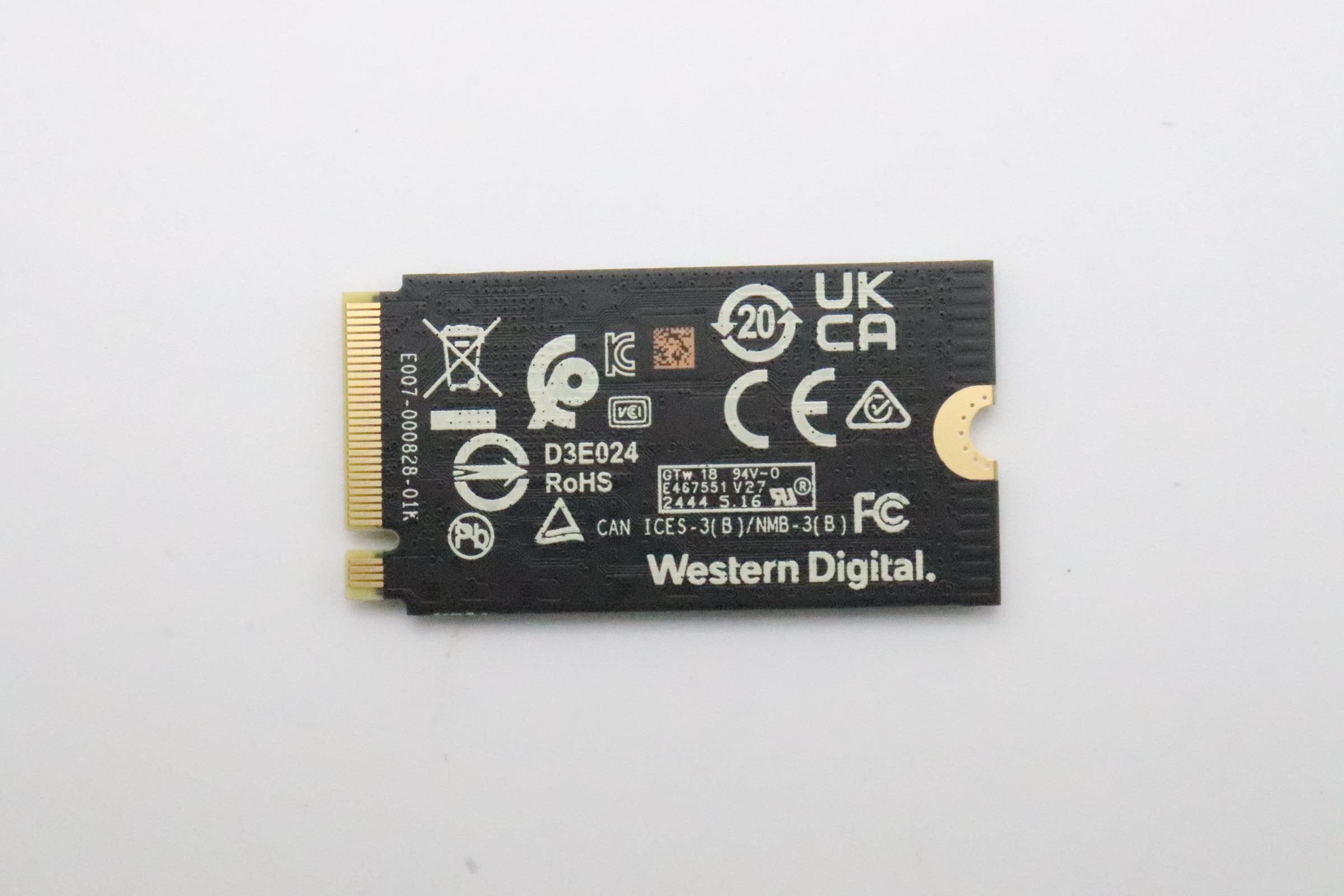 5SS1Q40711 - Original Lenovo SSD WD SN7100S 512G 2242 PCIe G4V x4