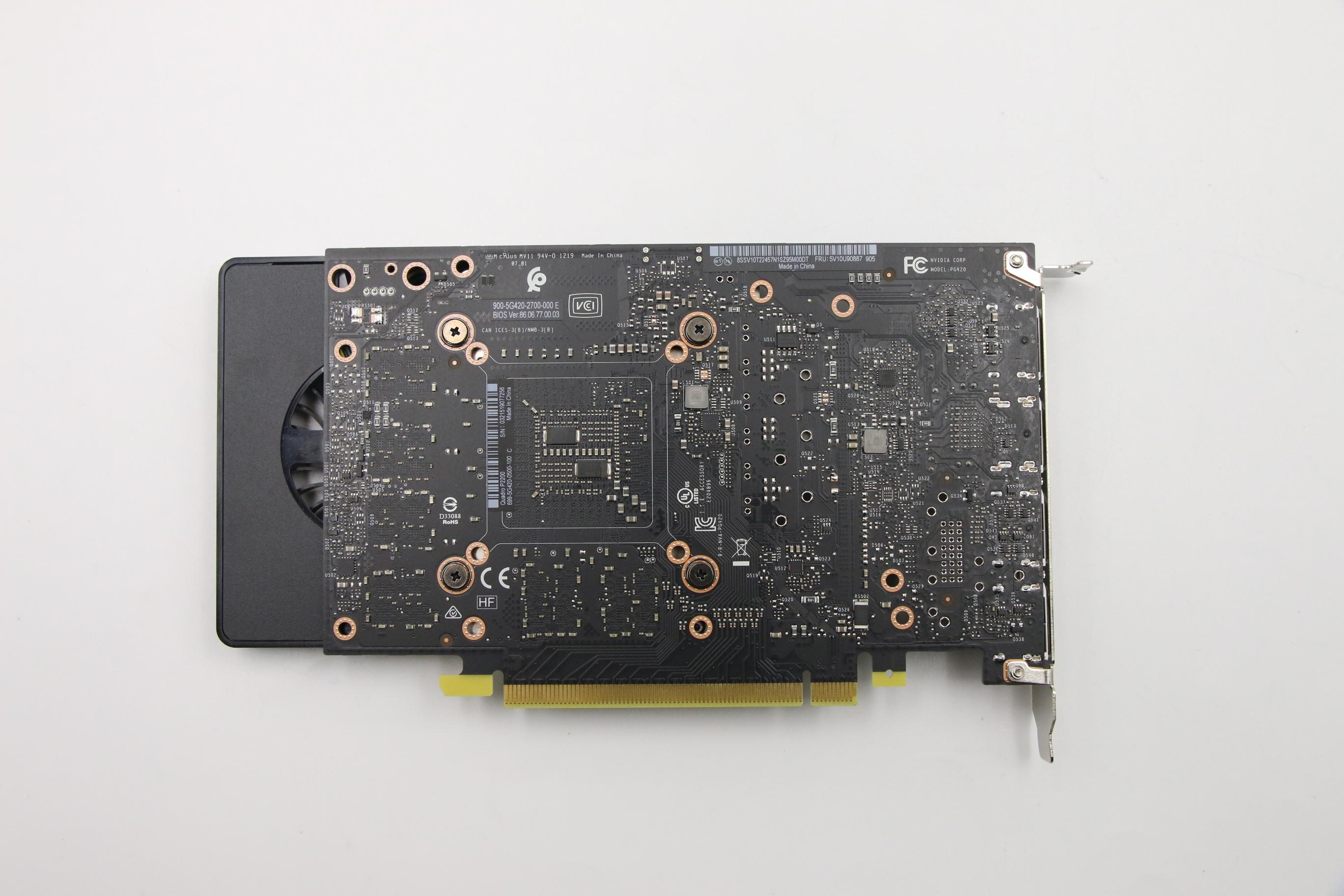 5V10U90887 - Original Lenovo NVIDIA Quadro P2200(4xDP) – 5G GDDR5x