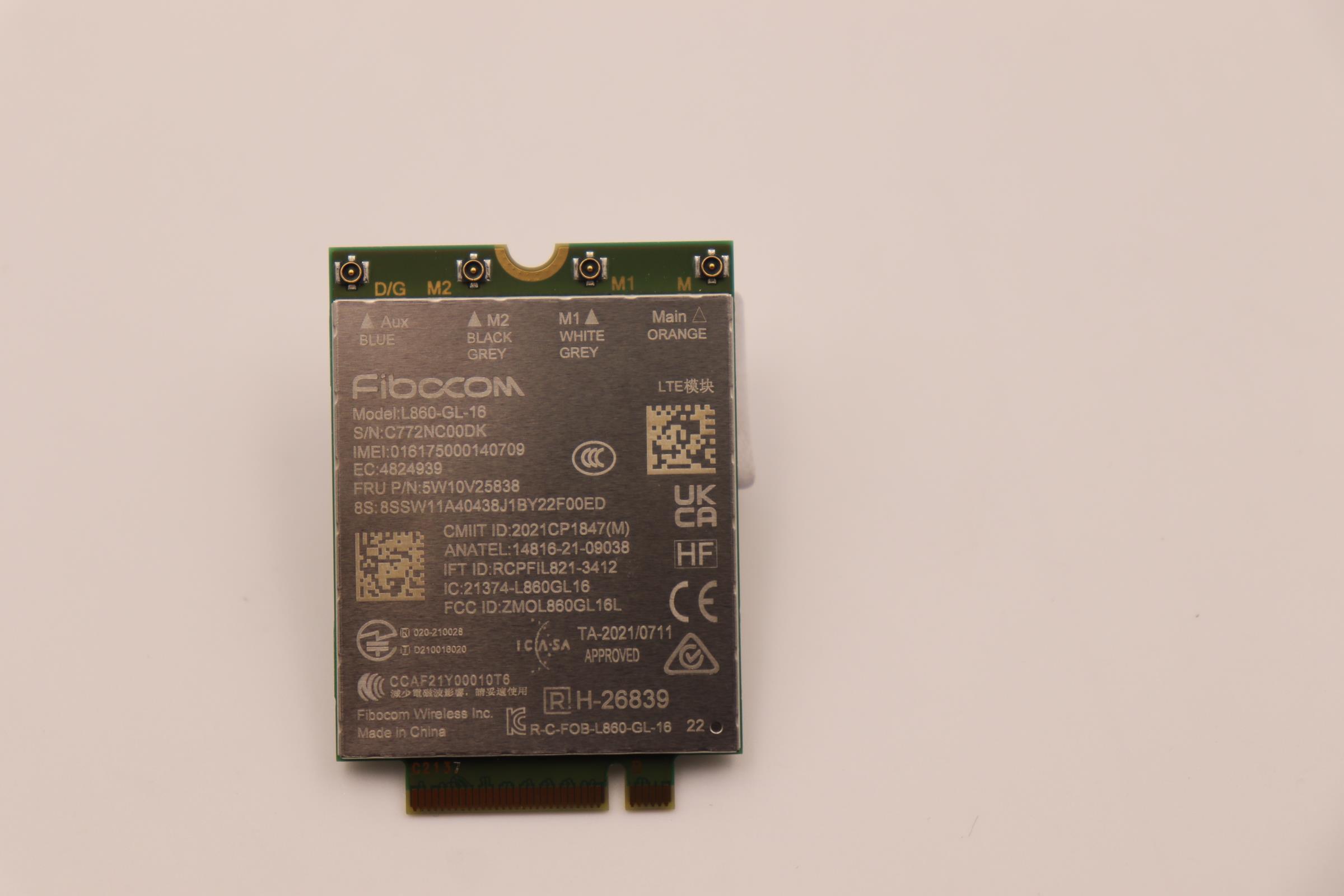 5W10V25838 - Original Lenovo WIRELESS Wireless,WAN,FBC,L860R+