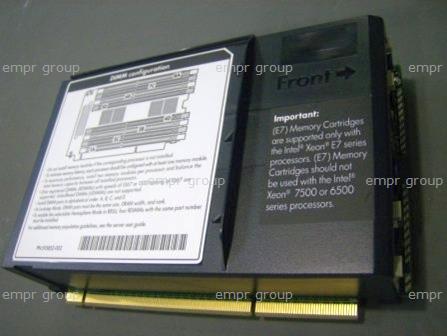 HPE Part 647058-001 HPE E7 memory cartridge (has 'E7' label on the cartridge) - Holds the DIMM modules for the processor - Plugs in the system processor and memory cartridge board - NOTE: cannot be interchanged with the standard memory cartridge - For use with Intel Xeon E7 family processors