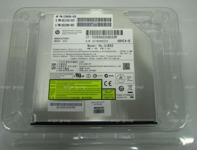 - SATA interface HP 652296-001 DVD-ROM optical drive Jack Black color 9.5mm slimline form factor