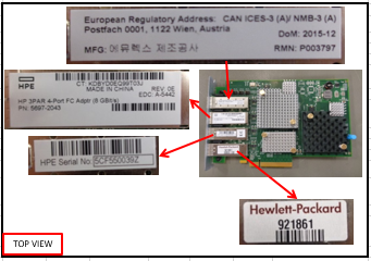 HPE Part 683259-001 HPE Fibre Channel adapter 4-port 8Gb/sec - For use with StoreServ 7000 storage systems