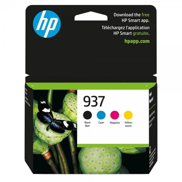 HP 937 CMYK ink Cartridge 4-PACK - 6C3Z9NA for HP Officejet Pro 9120e Printer