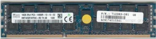 HPE Part 715274-001 HPE 16GB (1x16GB) Dual Rank x4 PC3-14900R (DDR3-1866) Registered CAS-13 Memory Kit. <br/><b>Option equivalent: 708641-B21</b>
