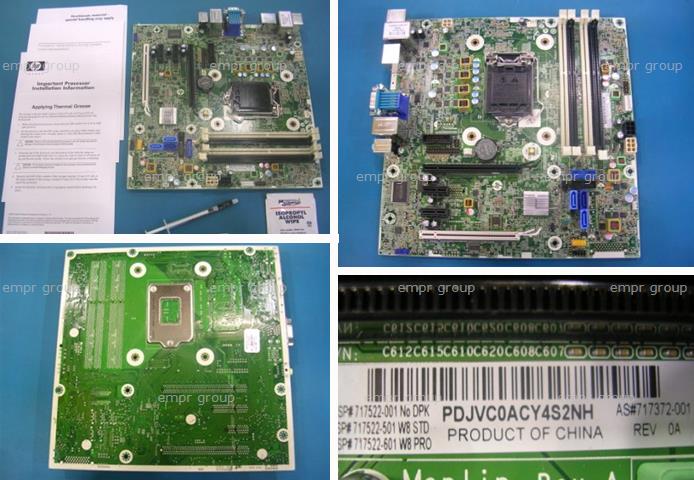 HP ELITEDESK 800 G1 SMALL FORM FACTOR PC - G7U84PP PC Board 717522-501