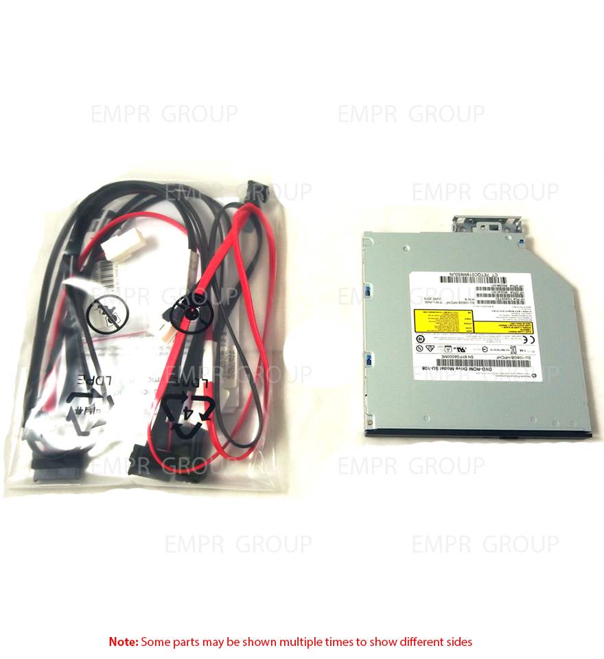 - SATA interface HP 652296-001 DVD-ROM optical drive Jack Black color 9.5mm slimline form factor