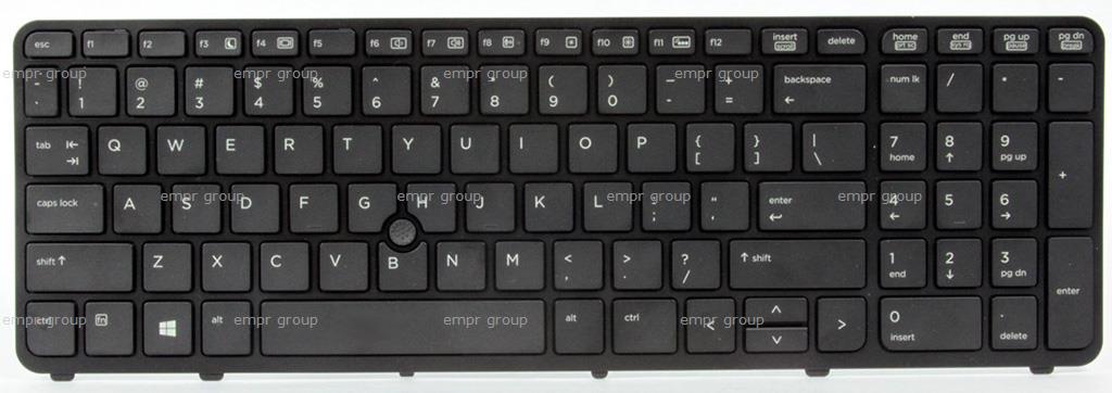 HP ZBook 15 (G4N77US) Keyboard 733688-001