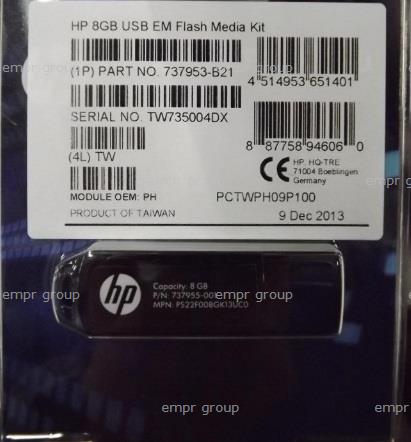 HPE Part 743503-001 HPE 8GB microSD Flash USB Drive. <br/><b>Option equivalent: 737953-B21</b>