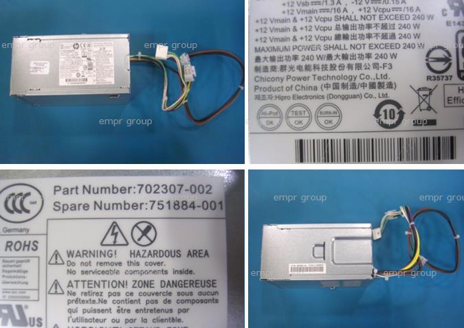 HP ELITEDESK 705 G1 MICROTOWER PC - M0G02PC Power Supply 751884-001