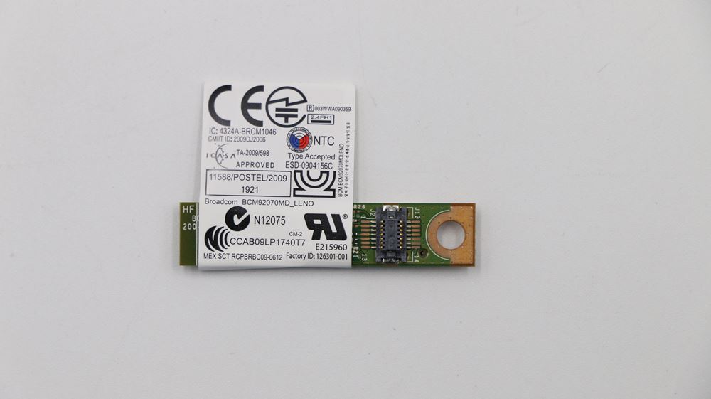Lenovo ThinkPad X100e CARDS MISC INTERNAL - 75Y5934