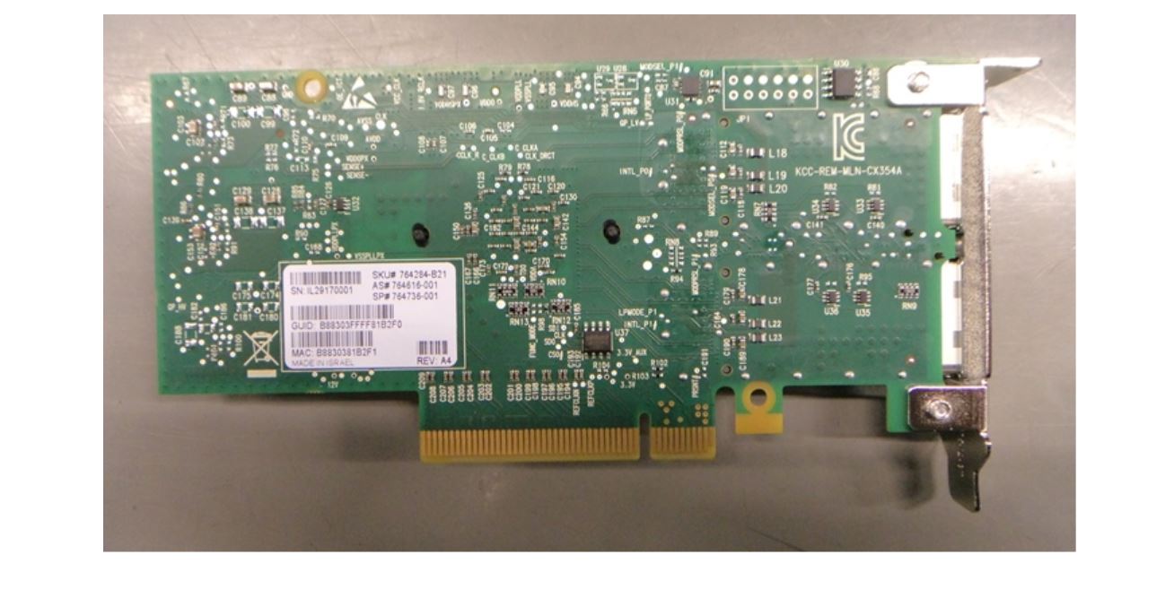 HPE Part 764736-001 HPE InfiniBand FDR/Ethernet 10Gb/40Gb 2-port 544+QSFP Adapter. <br/><b>Option equivalent: 764284-B21</b>